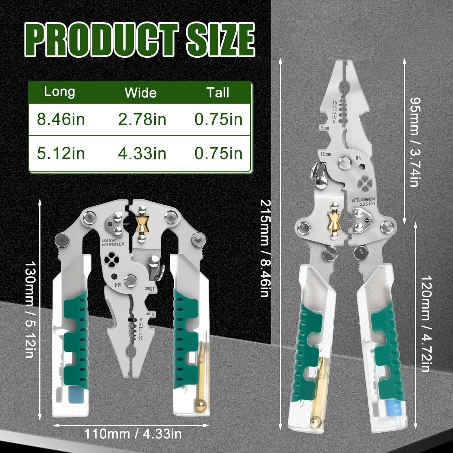 DIY Portable Multi-Functional Fold Wire Stripper Scissor w/ Electrical Test US