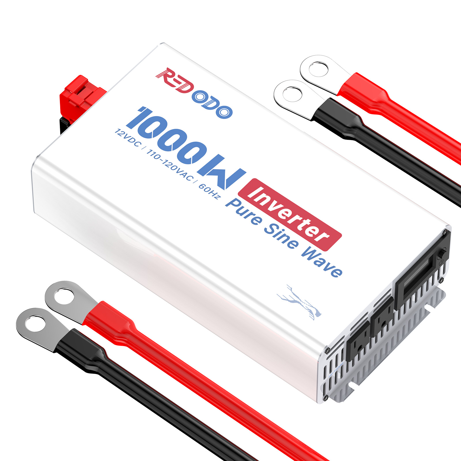 Redodo Pure Sine Wave Inverter 1000W Convert DC 12V to AC 110V Monitoring Screen