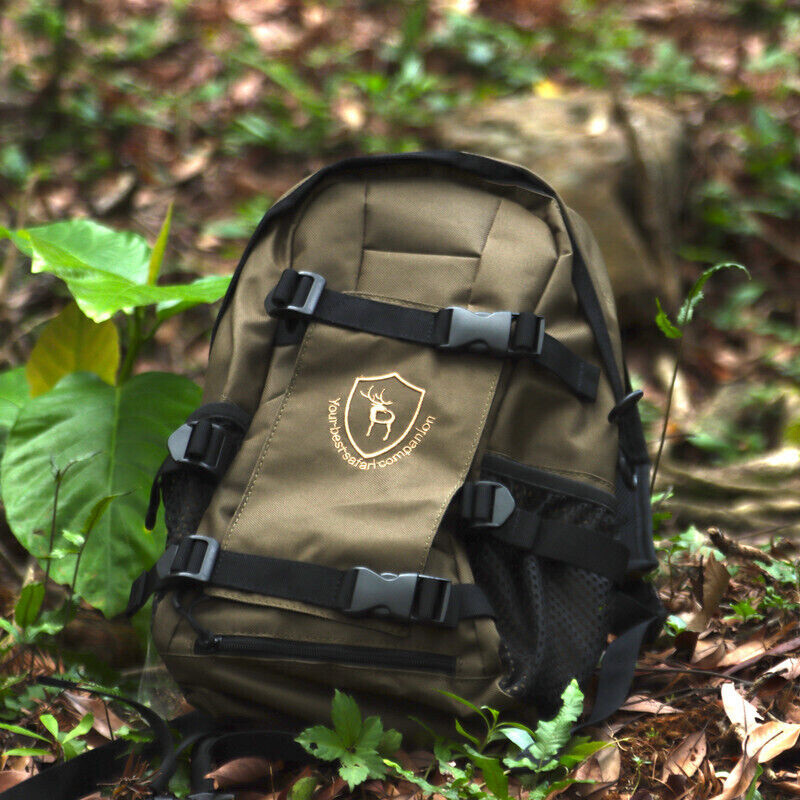 TOURBON Hiking Day Pack Hunting Backpack Rifle Stock Carry Molle Bag Gun Holder