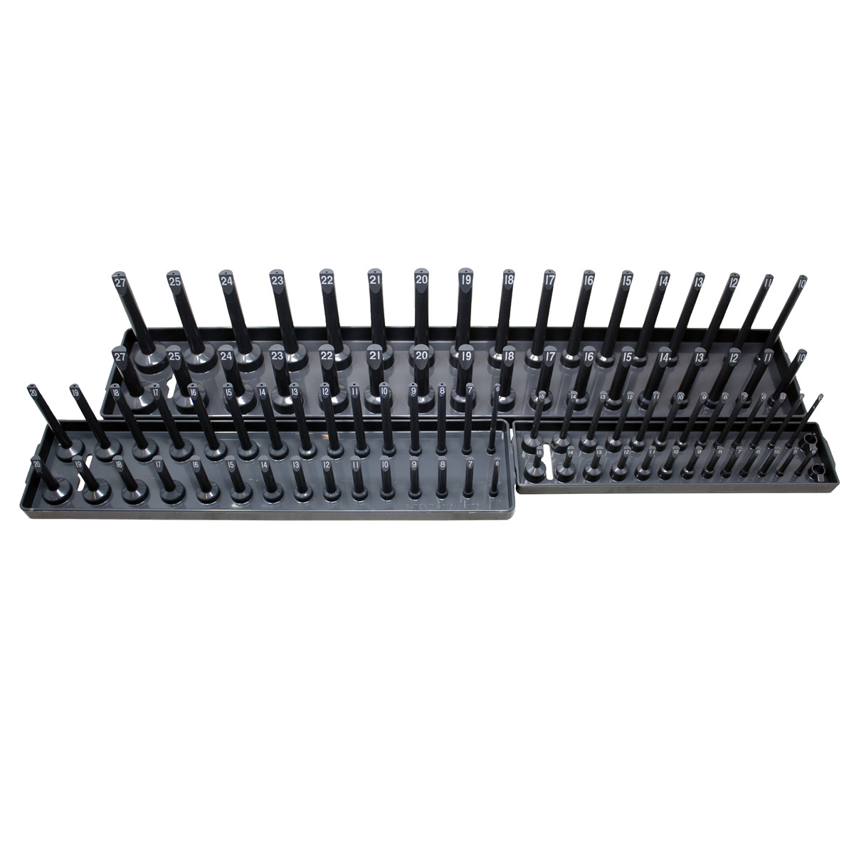 K-Tool 72475 3-pc Metric Socket Holder Set, Gray