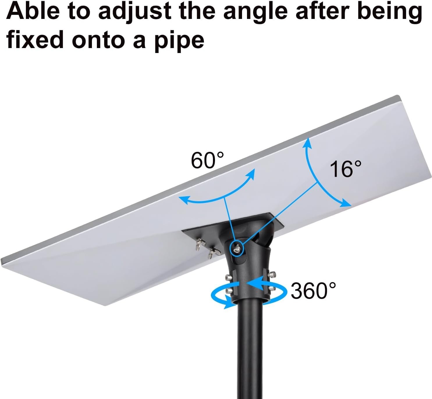 Pipe Adapter Pole Mount for Starlink Standard 4/4X/Gen3, Adjustable Pole Mount A