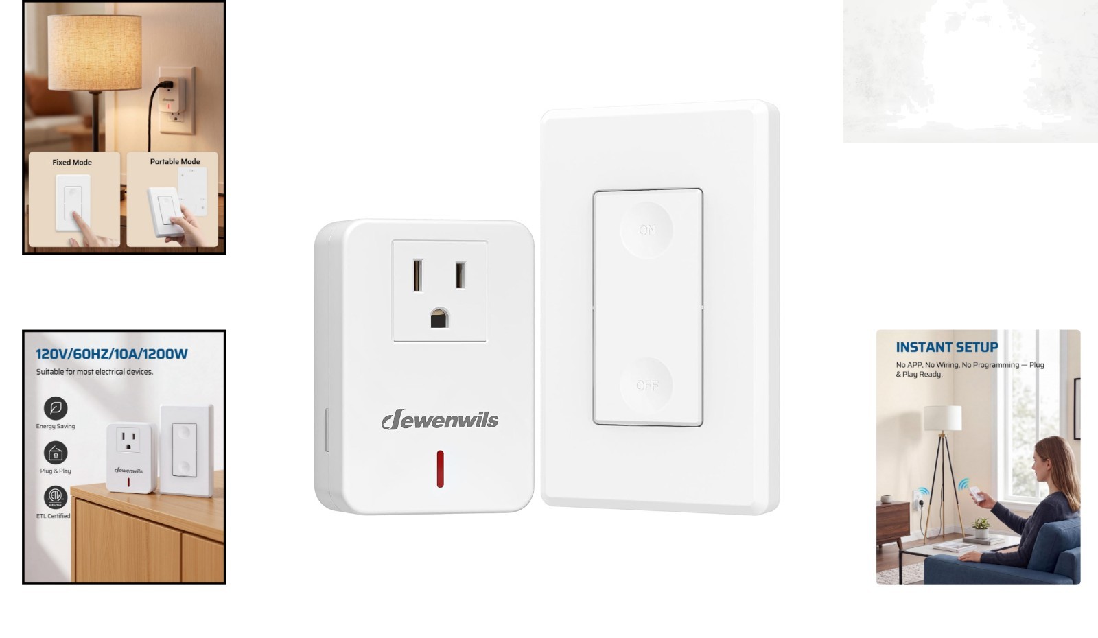 Wireless Remote Control Wall Switch - Effortless Power for Home Appliances