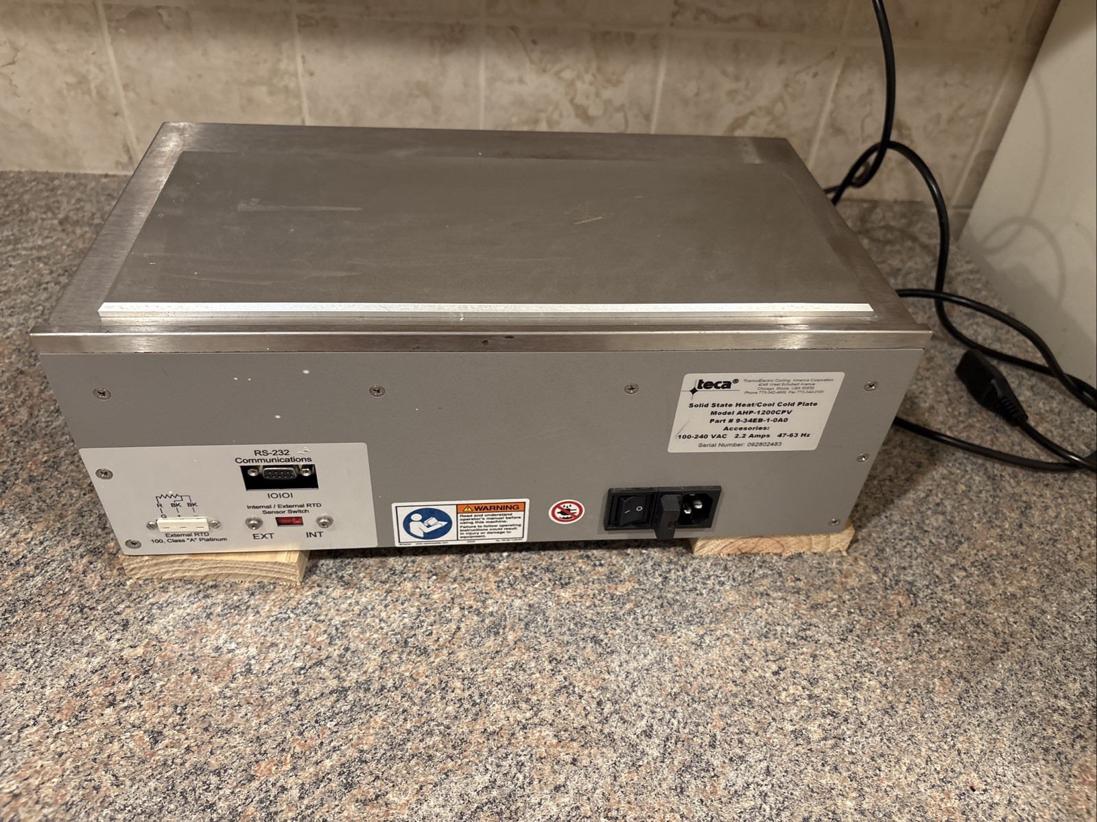 Teca Solid State Heat/Cold Plate AHP-1200CVP Parts/ Not working