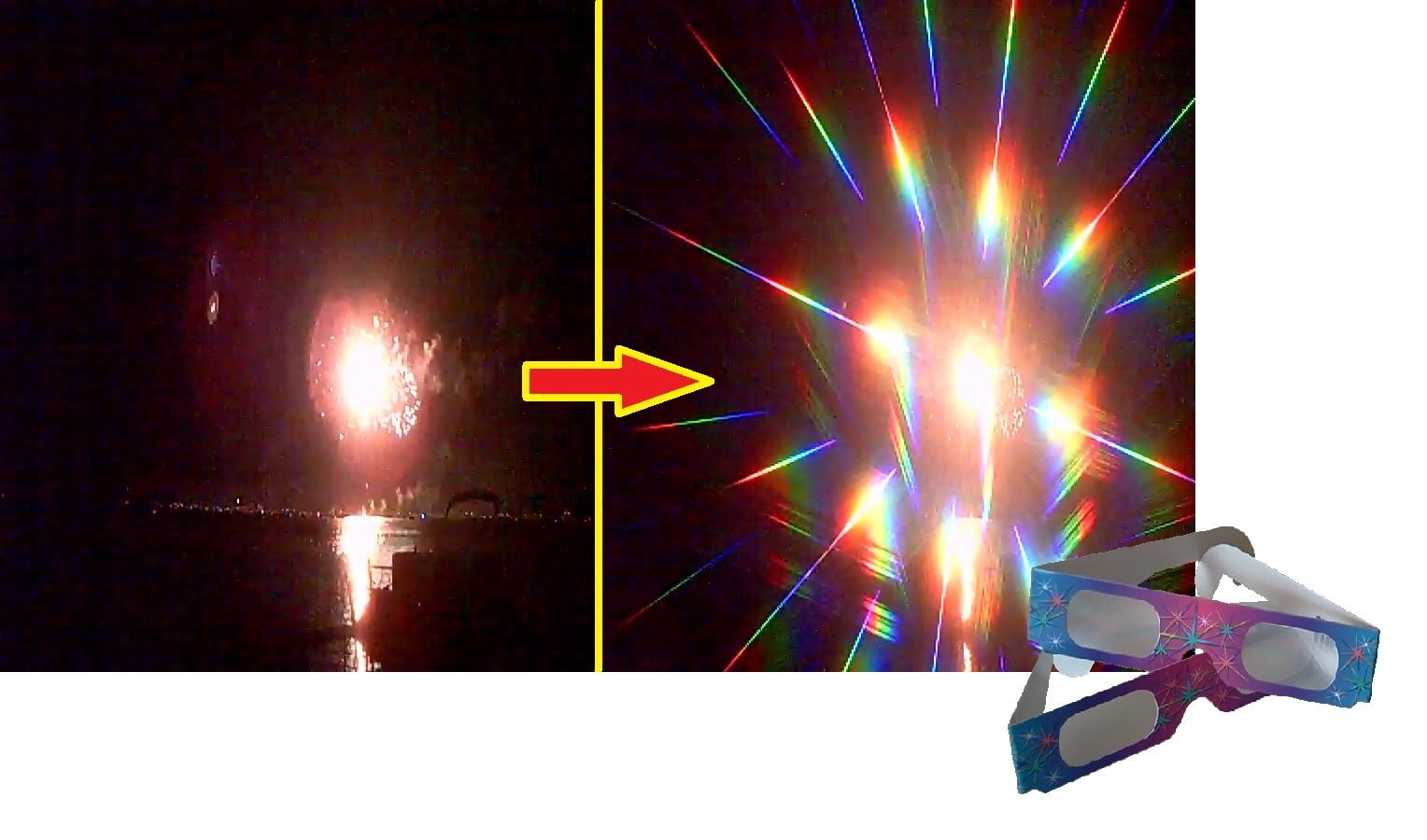Fireworks Diffraction Glasses - 50 Starburst Effect Diffraction Glasses Plus1...