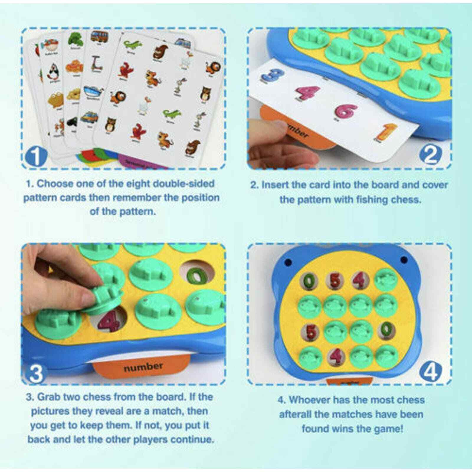 Ocean Memory Chess 3+ages 3 Kids Fun Game Modes