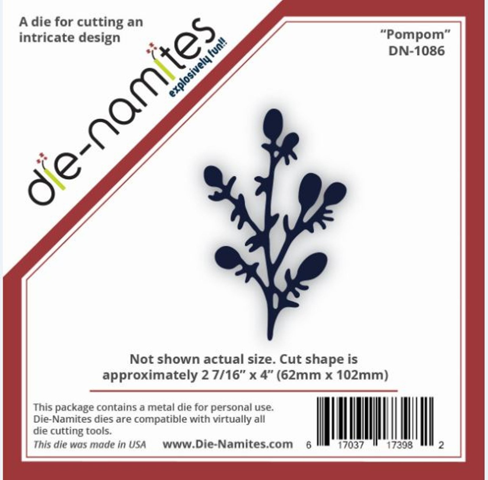 NEW - Die-Namites Die Intricate Design ~ Pompom DN-1086 Flower Summer