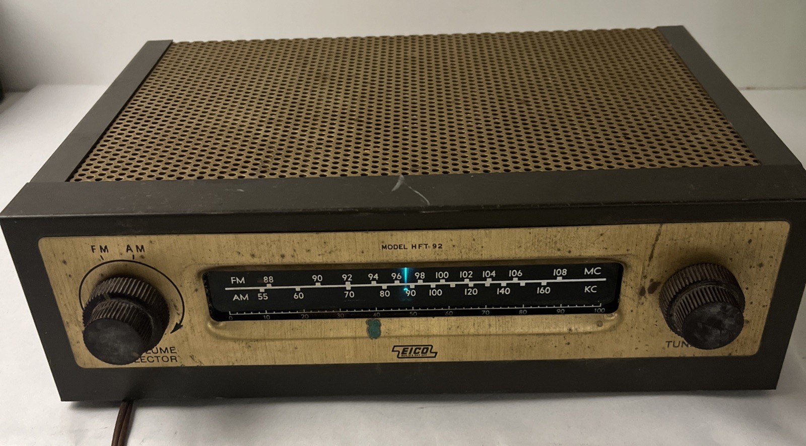 Vintage EICO HFT-92 AM FM Vacuum Tube Tuner Radio Receiver Stereo Components