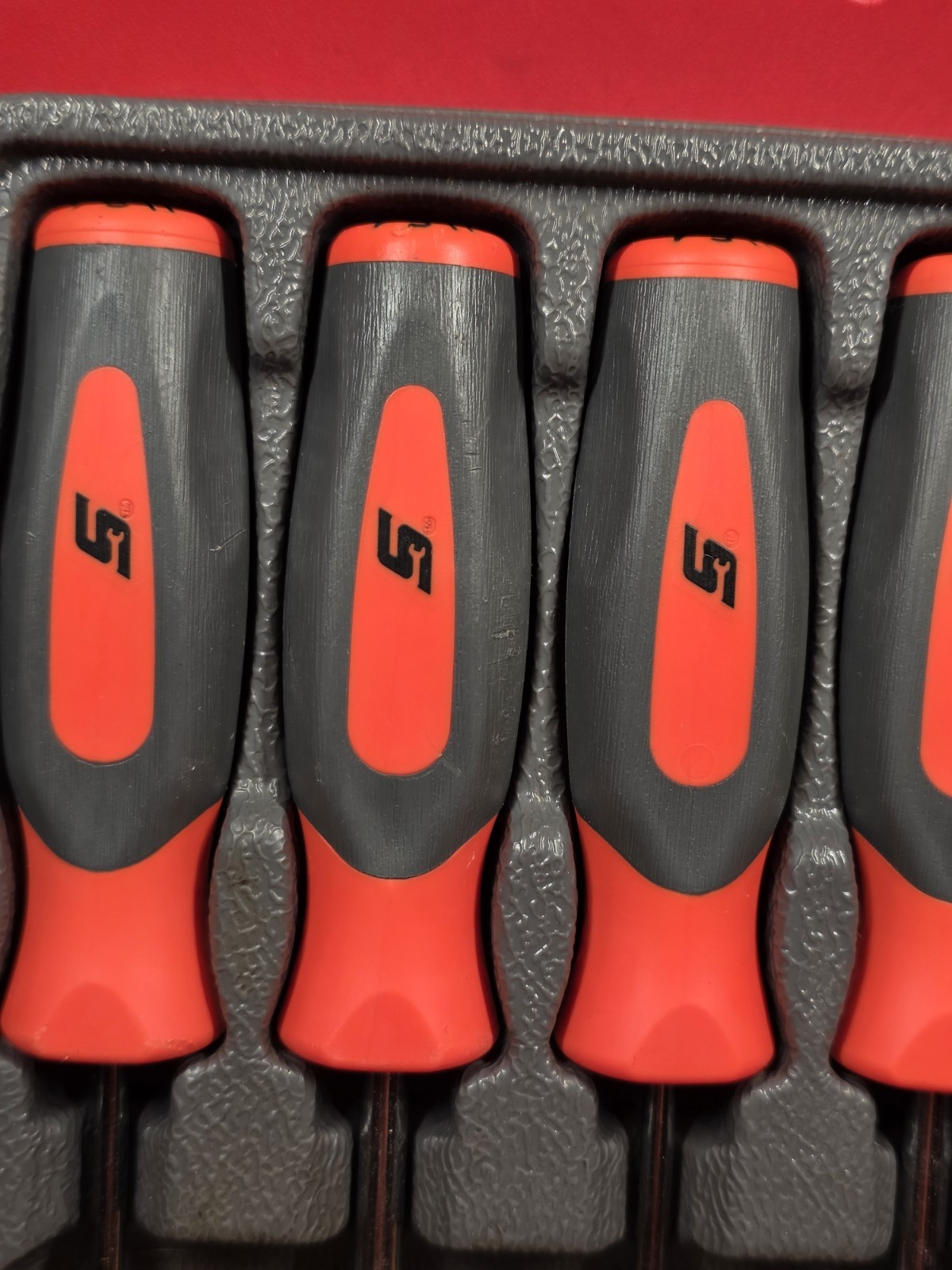 Snap-on Tools SHDX40 4pc Combination Mini-Tip Screwdriver Set Orange SHDX40O