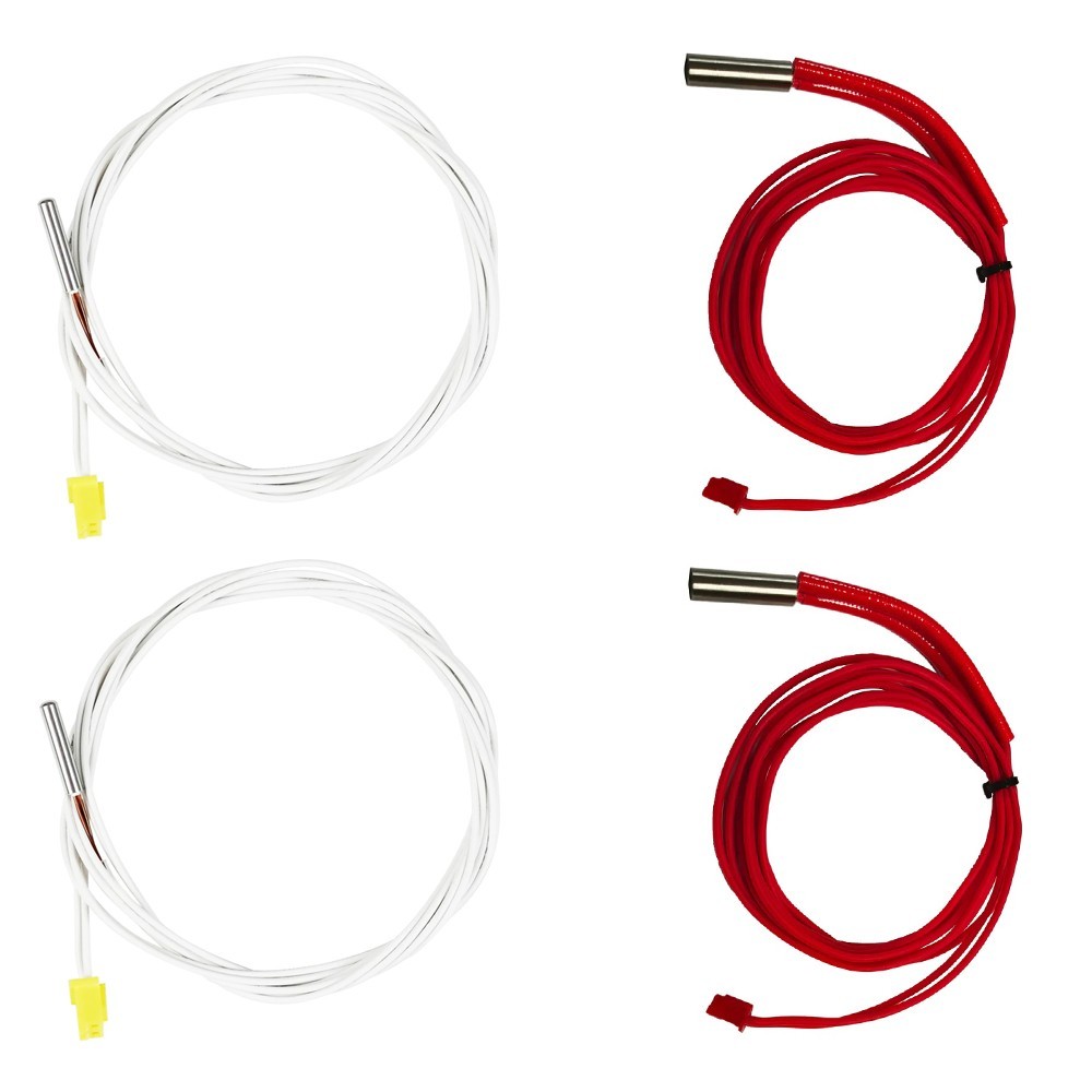2 Pairs FLSUN V400 3D Printer Hotend Parts Heating Rods Temperature Sensors Heat