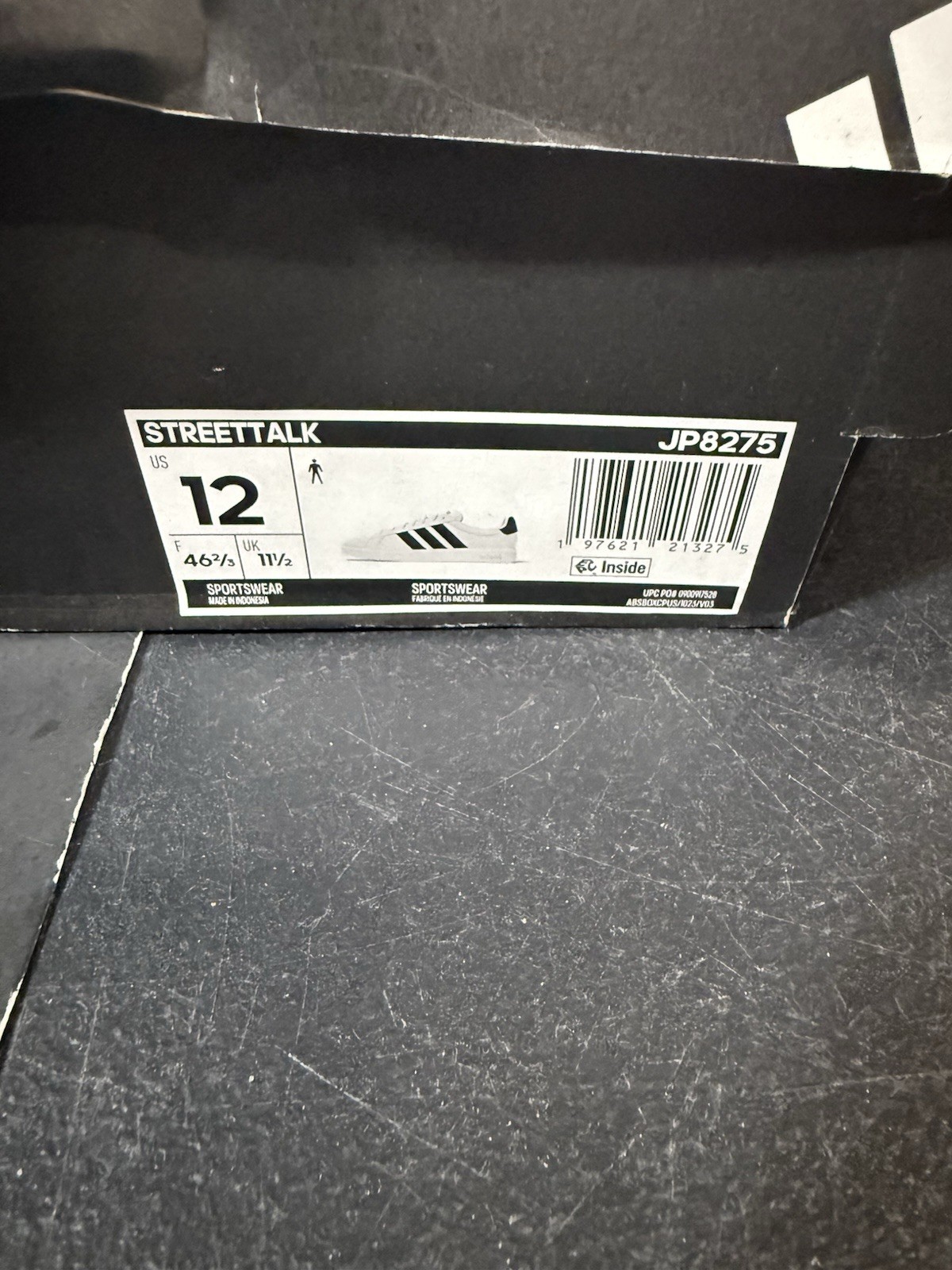 New Adidas Streettalk Men's White/ Black Sneakers JP8275 US. Size 12