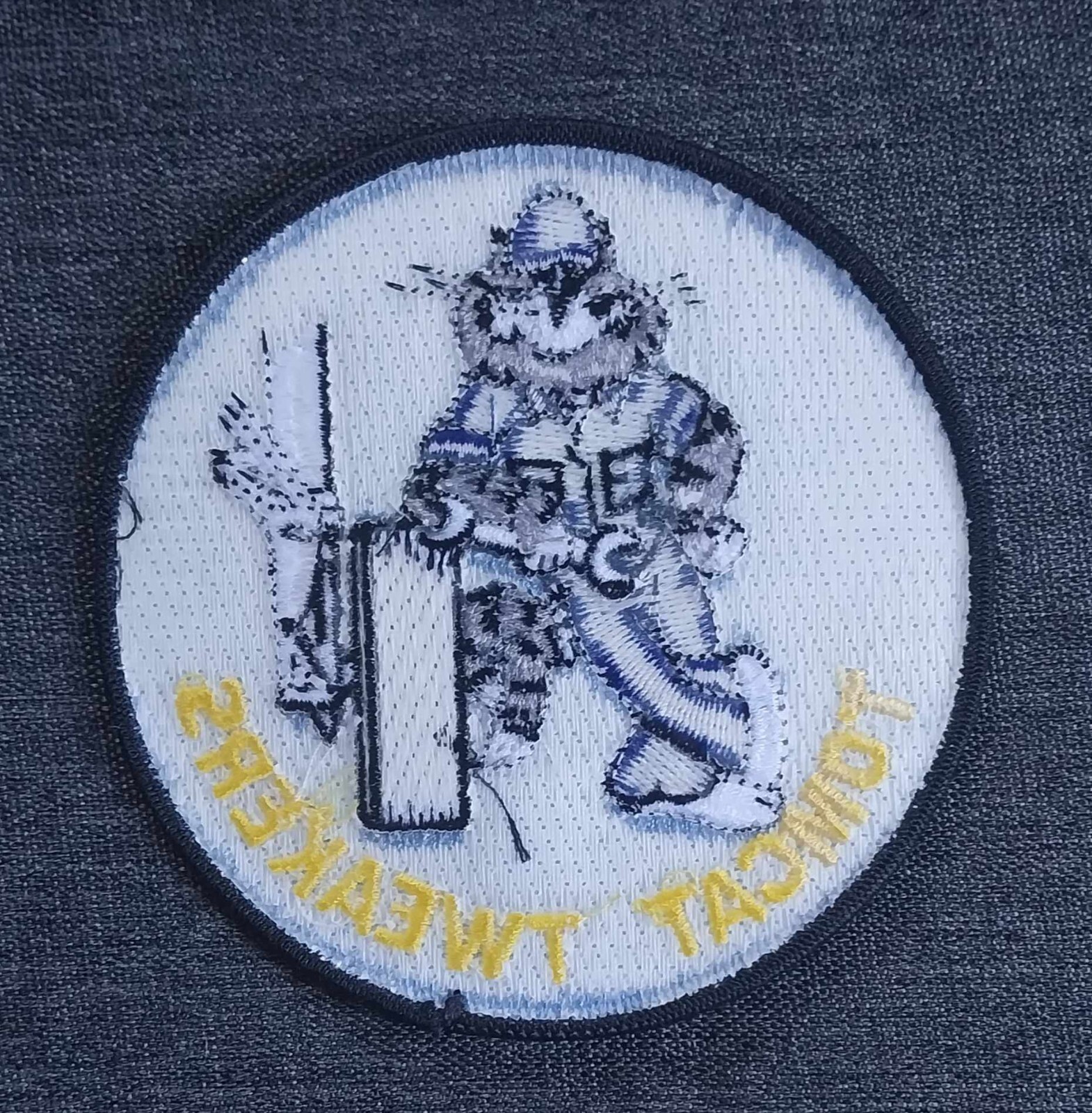 US NAVY Aviation Maintenance TOMCAT TWEAKERS F-14 Military Patch ~ BLUE