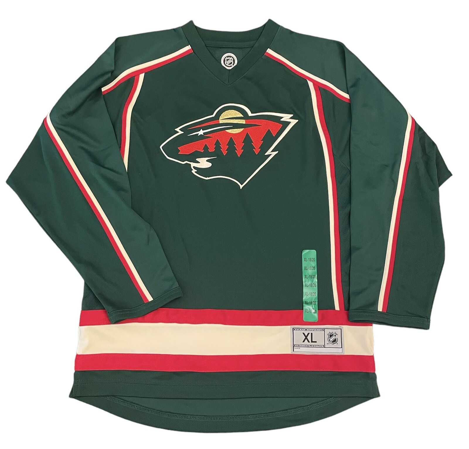 100% Authentic Minnesota Wild NHL Hockey Jersey Stitched NHL Youth XL New W Tags
