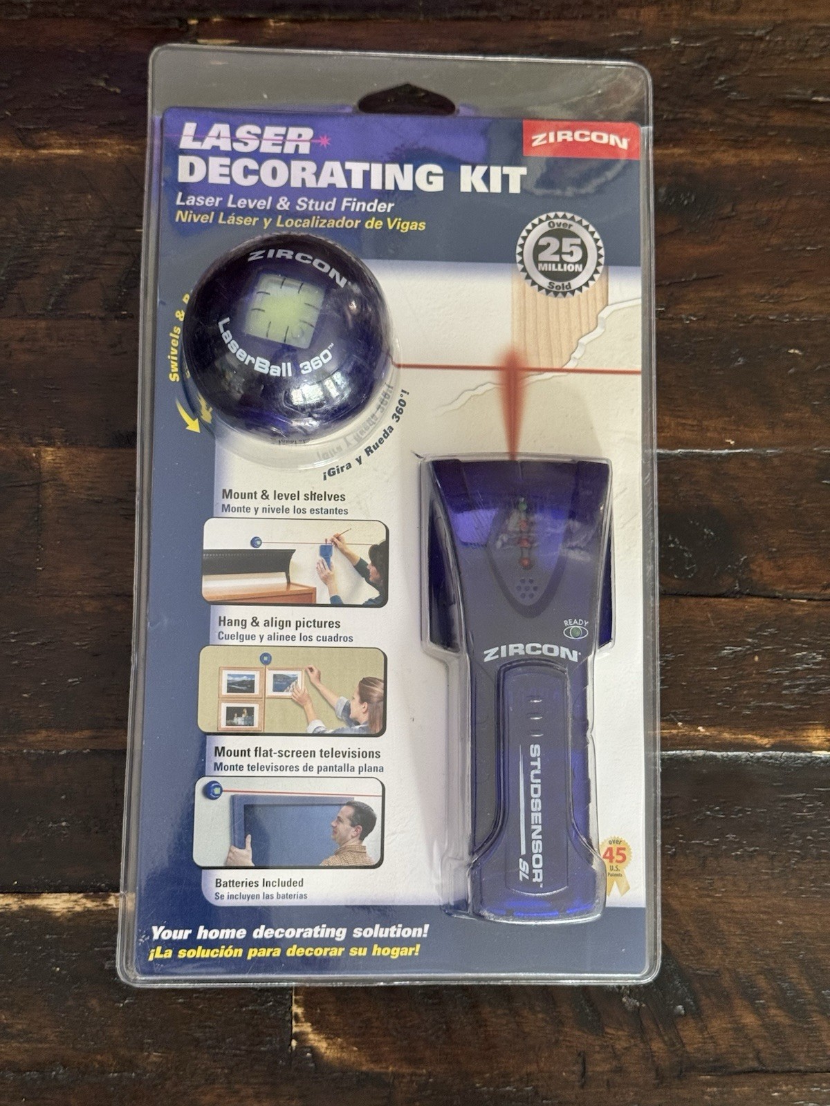 Zircon Laser Level Decorating Kit LaserBall 360 Stud Finder Sealed