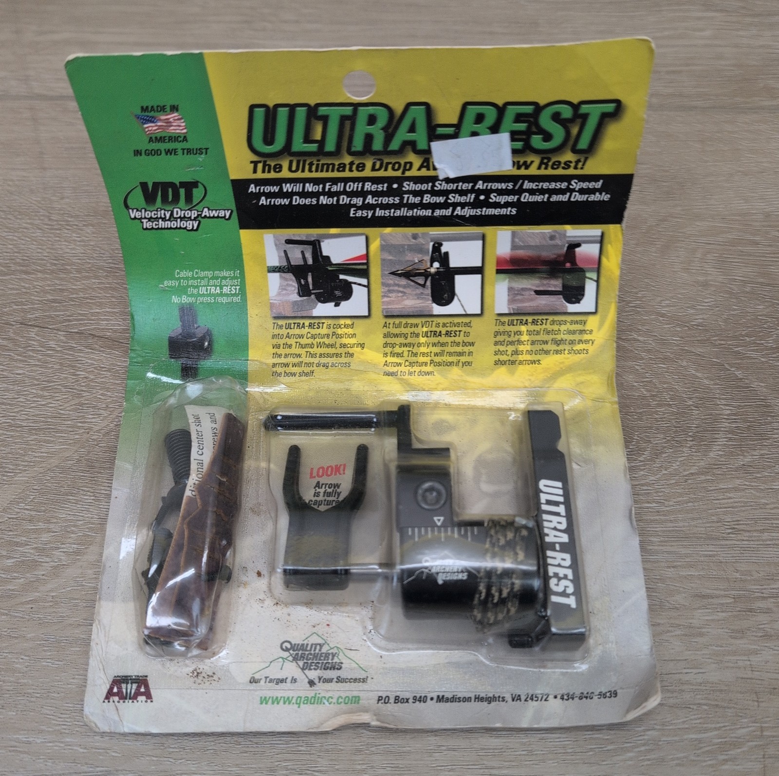 QAD Archery Ultrarest  Drop Away Arrow Rest USA Made Brand New