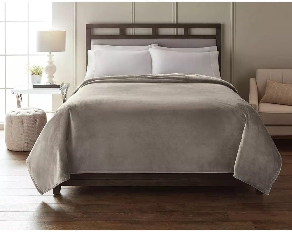 MEMBER'S MARK HOTEL DECORATIVE CLOUD THROW BLANKET FULL/QUEEN, FOSSIL *NEW