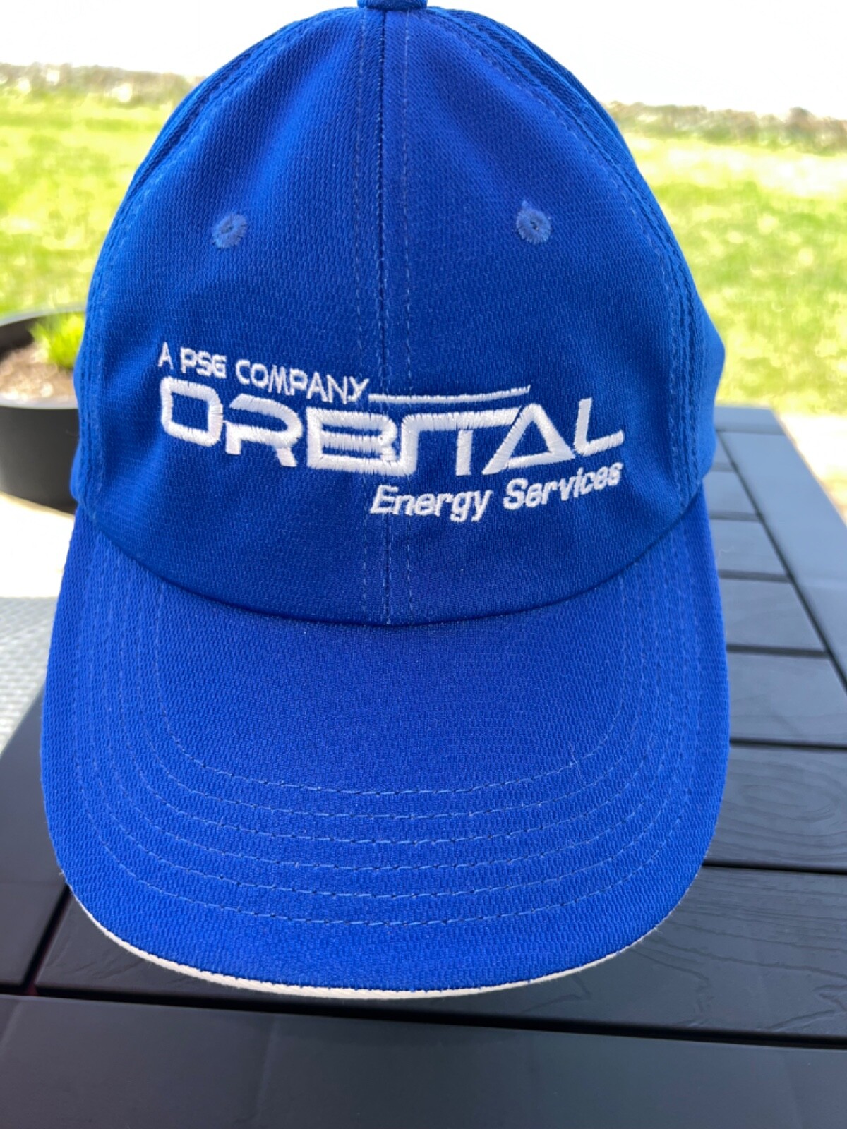 Orbital Energy Services A PSG Co. Royal Blue/white Hat Cap Hook Loop EUC
