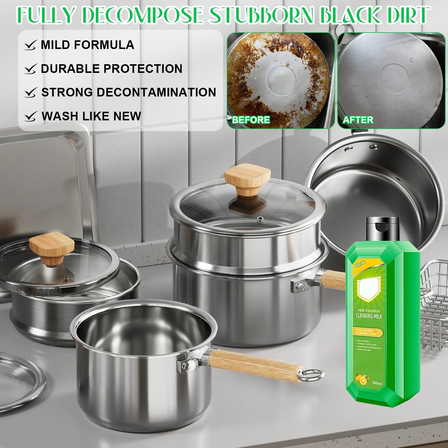 Cleaning Milk House Cleaner, Powerful Multifunctional Concentrated Cleansing ...