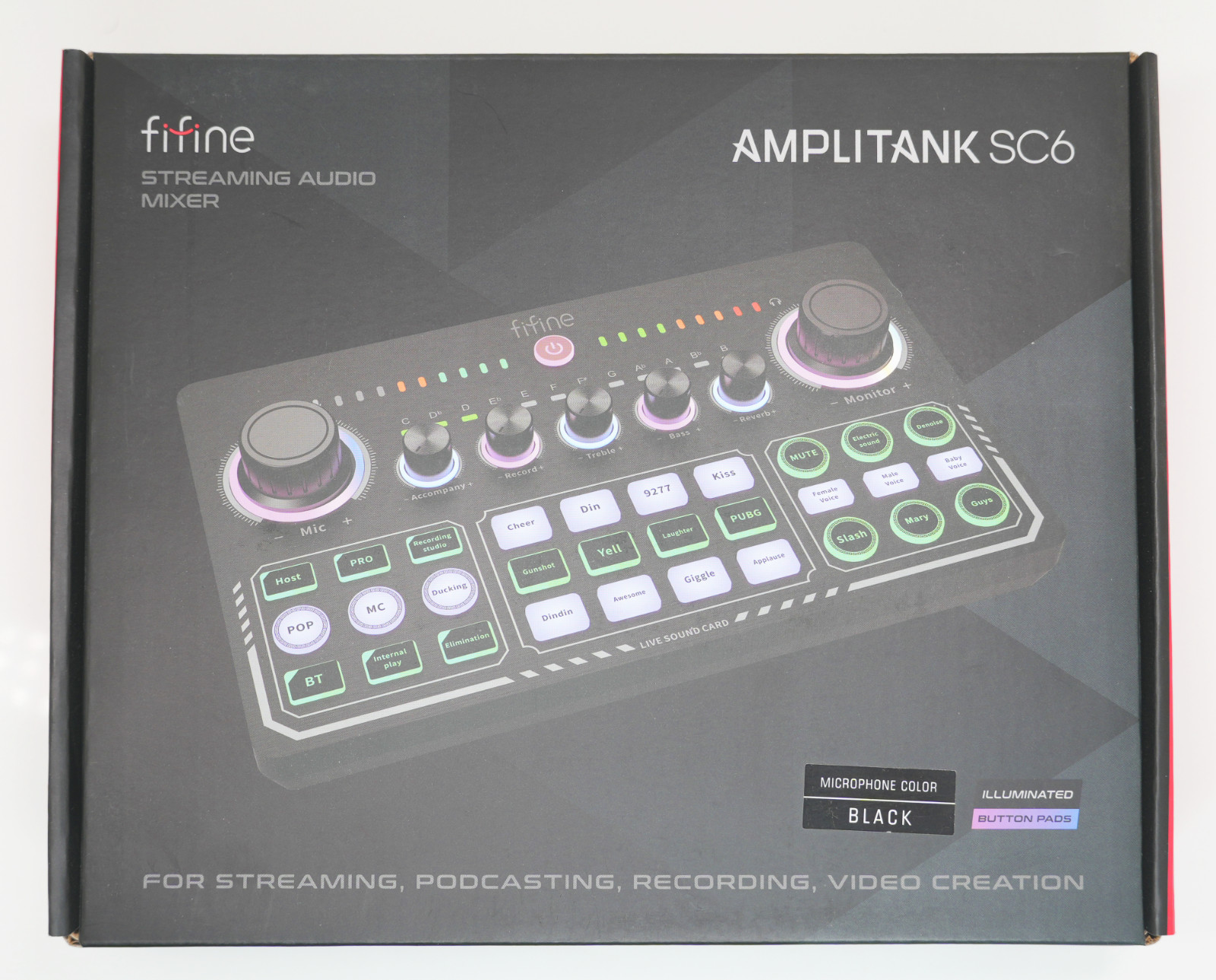 FIFINE Gaming Streaming Audio Mixer Amplitank SC6 Bluetooth
