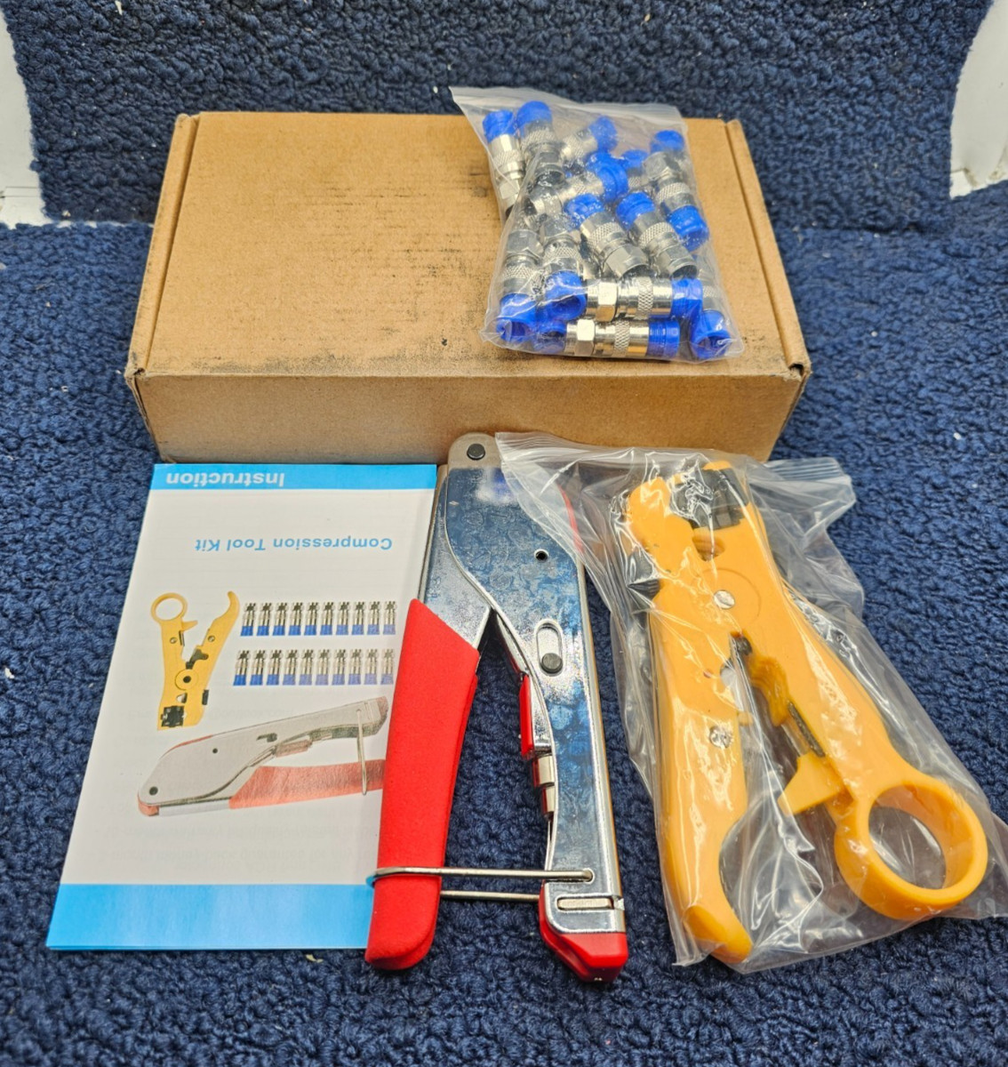HIIJA Coax Cable Crimper Coaxial Cable Rg6 Compression Tool