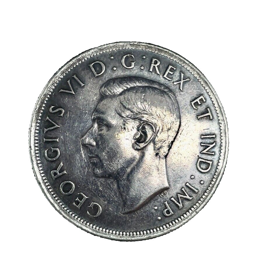 1939 Canada Parliament-King George VI - 0.800 Silver Dollar Toned Coin KM#38