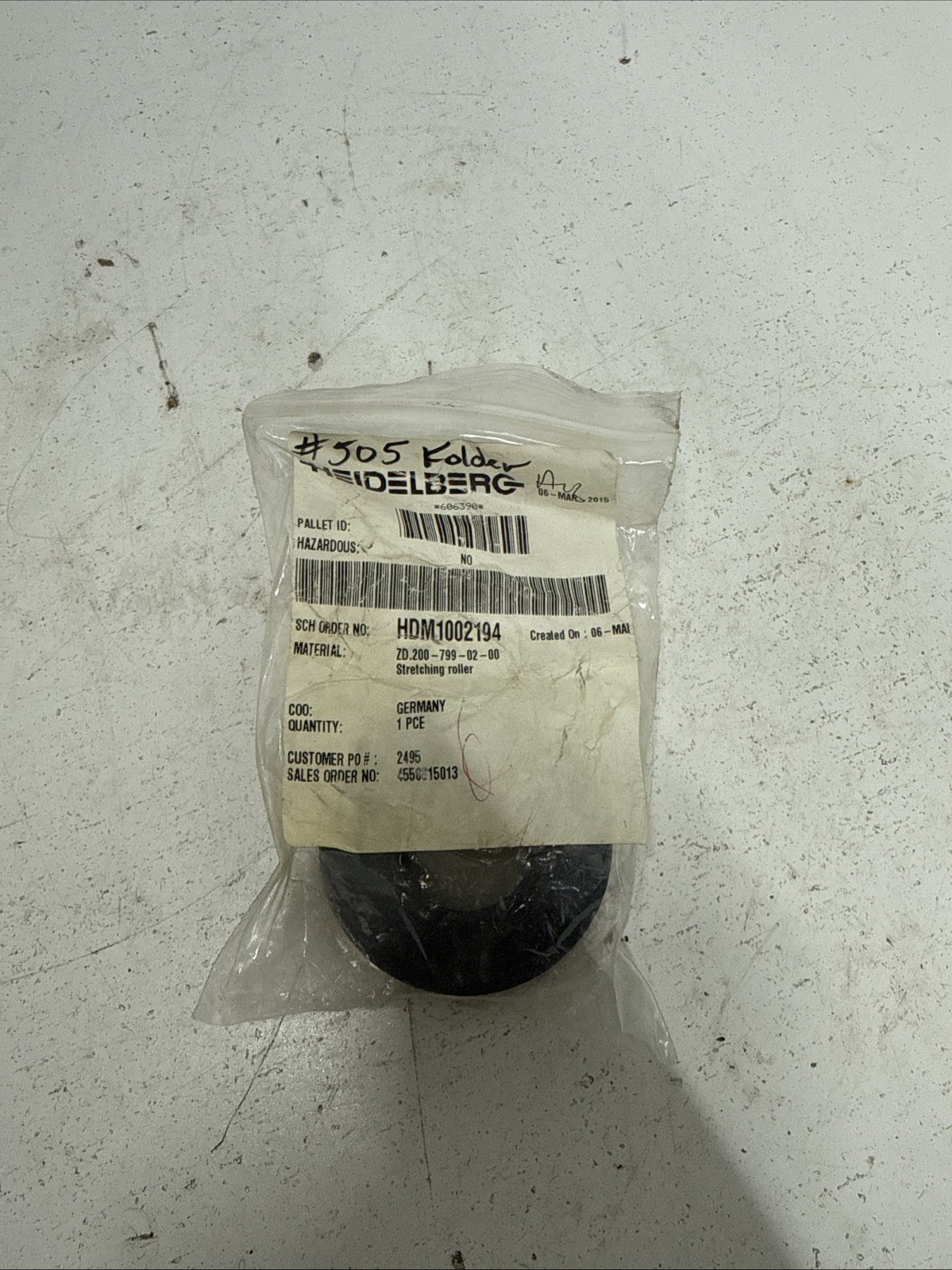 HEIDELBERG ZD.200-799-02-00 STRECHING ROLLER **NOS**