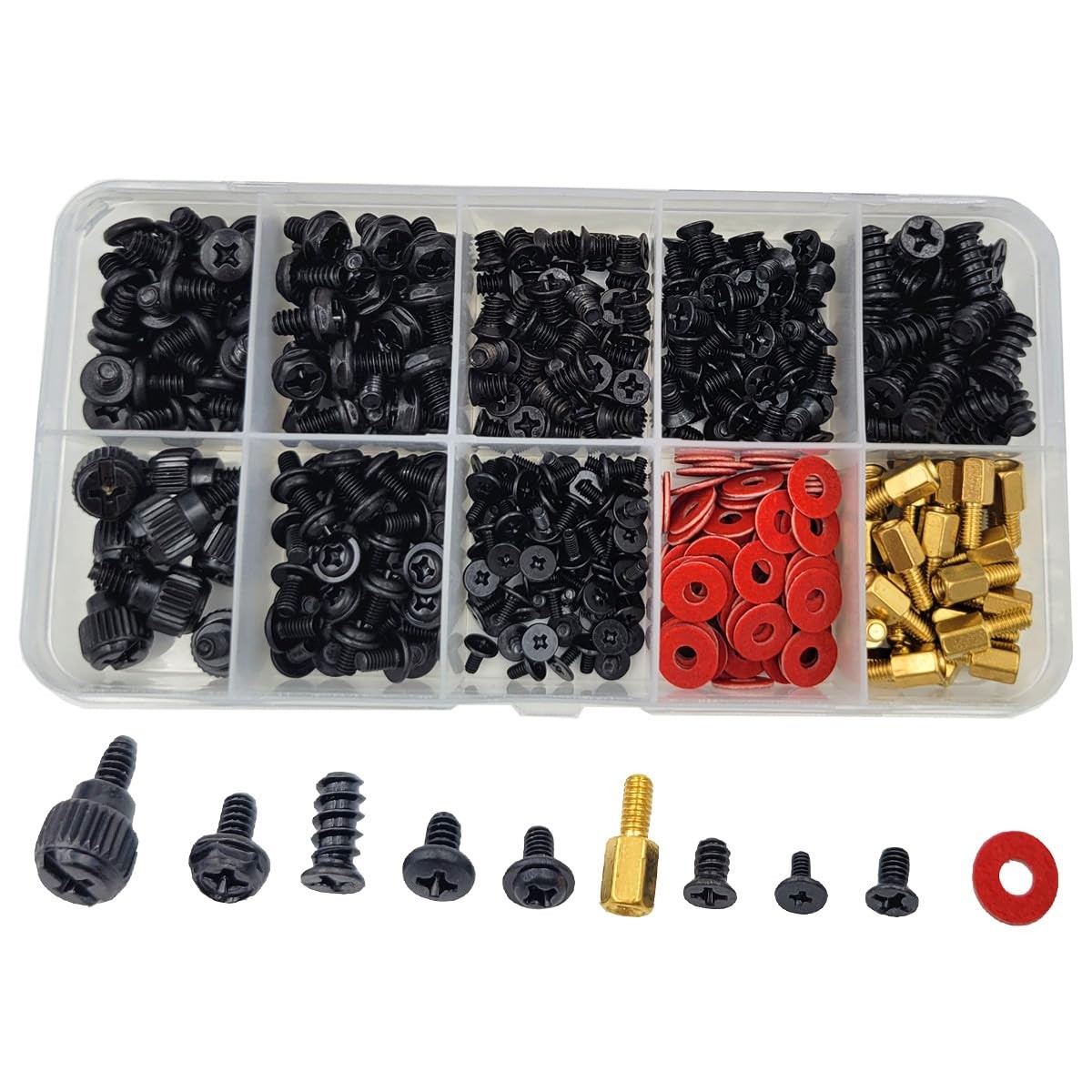 Tom's world 418Pieces Computer Screws Assortment Set Standoffs for...