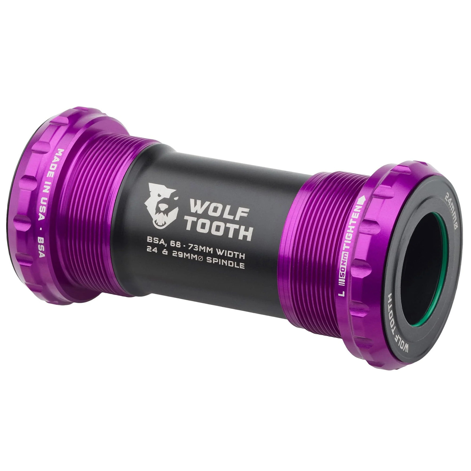 Wolf Tooth 29mm BSA Bottom Bracket - Durable Aluminum, Chrome Steel Bearings,