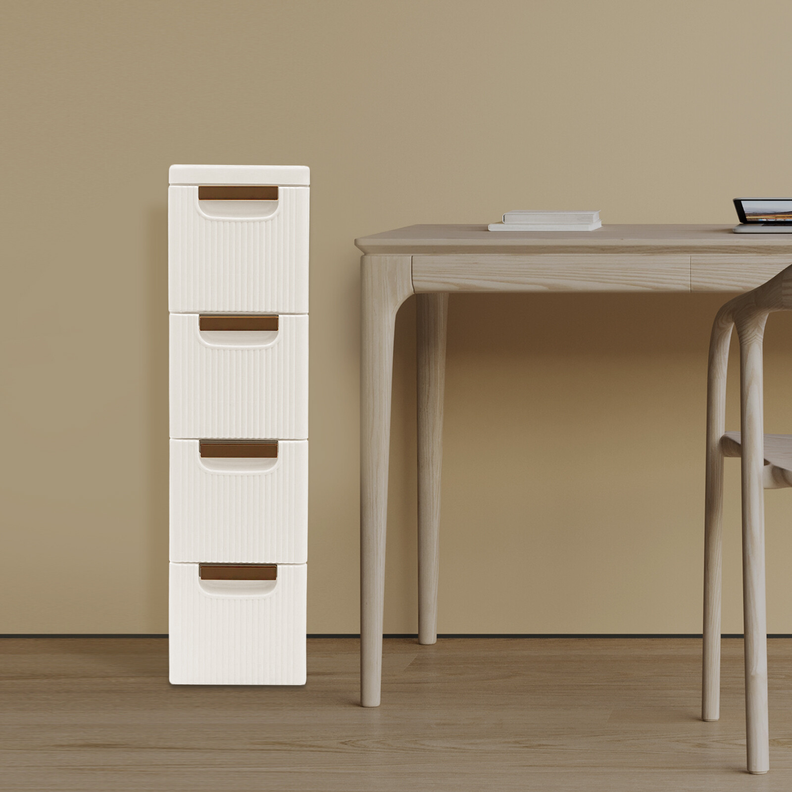Organizer Cart, Mobile Slim Storage Cart, 4 Drawers Storage Cart for Bedroom