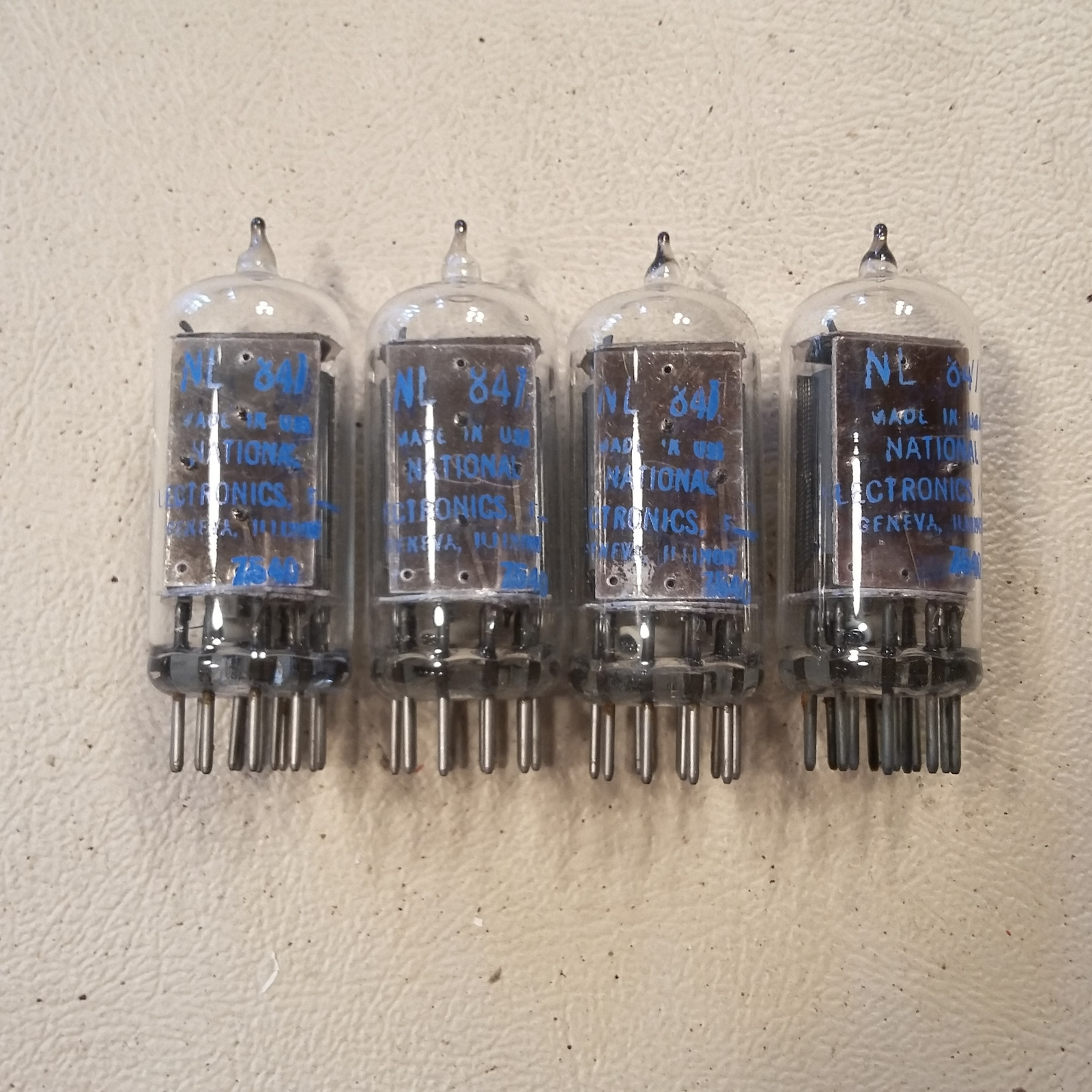 4 National NL-847 Readout tubes, NOS in original boxes