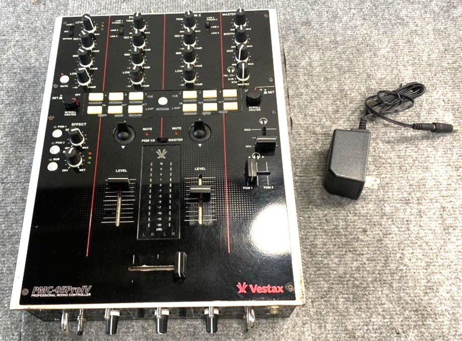 Used! Vestax PMC-05 ProⅣ Black DJ Mixer Professional Mixing Controller