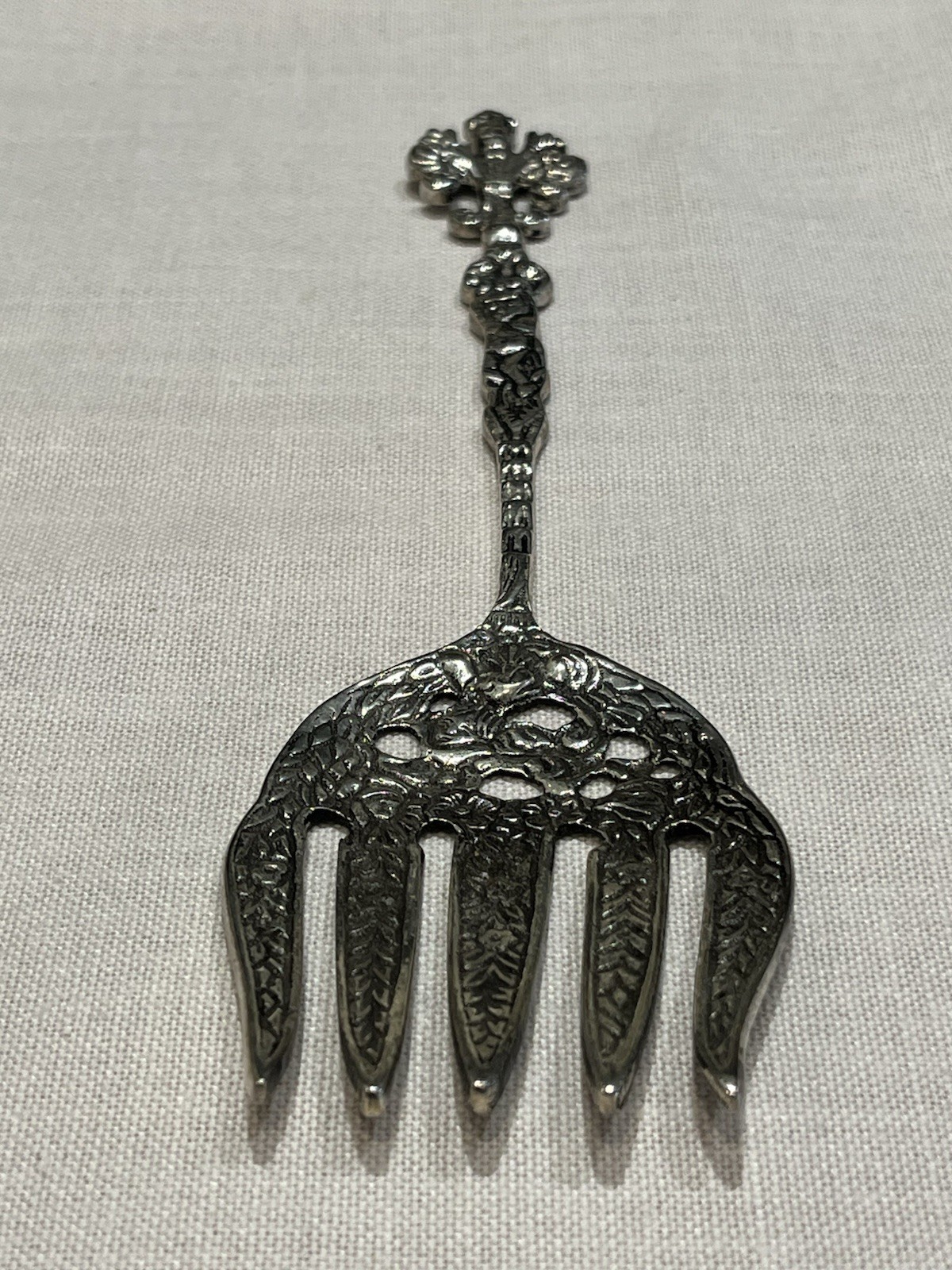 Vintage Ornate Salad Serving Set Large Spoon Fork