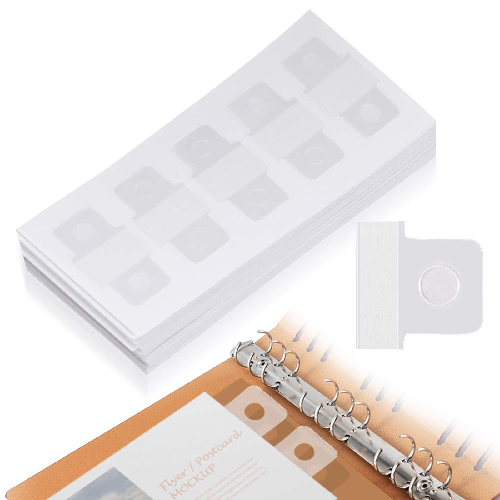 500PCS Clear Binder Hole Reinforcement Stickers, Self-Adhesive Hole Punch Rei...