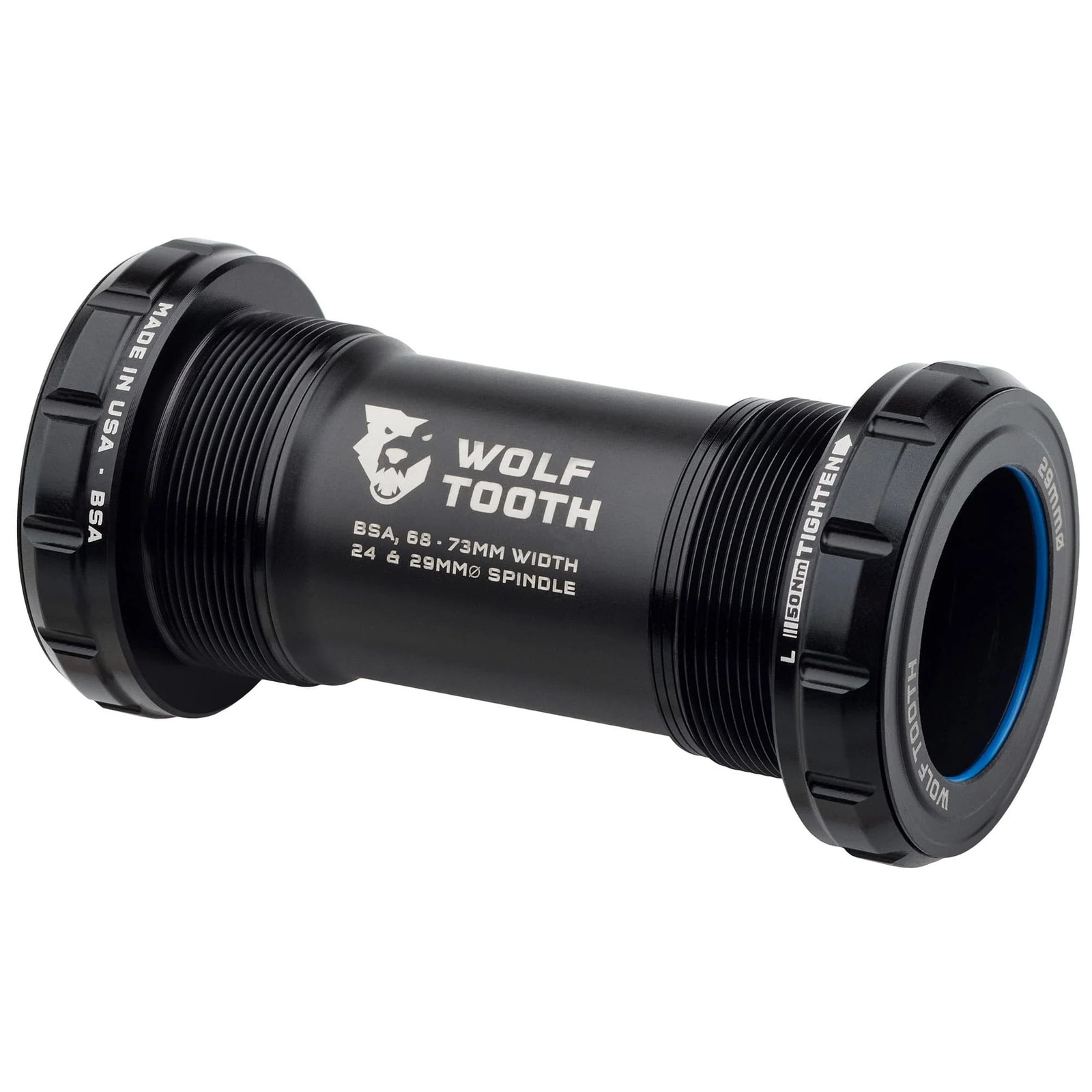 Wolf Tooth 29mm BSA Bottom Bracket - Durable Aluminum, Chrome Steel Bearings,