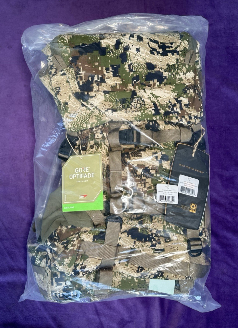 Mystery Ranch Pop Up 40 Men's Optifade Subalpine W/ Frame Size - XL / L - NEW
