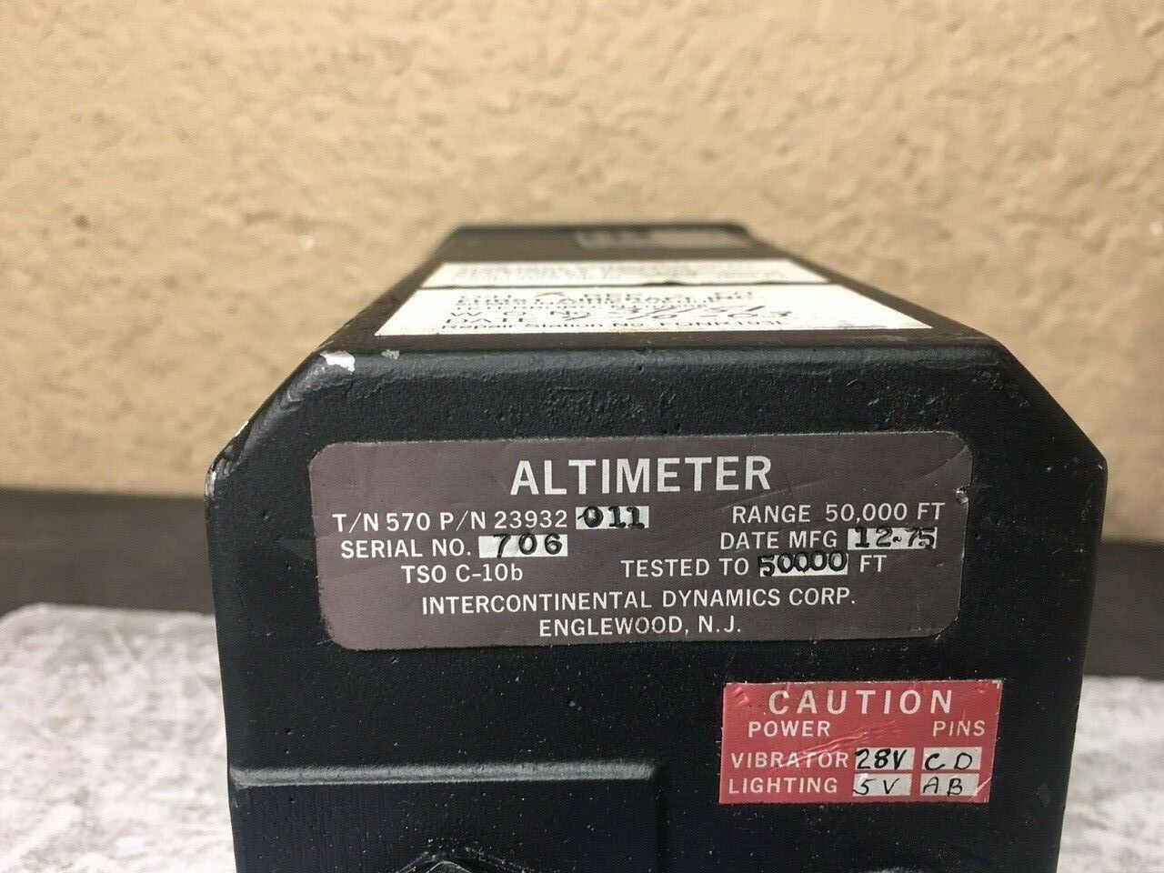 Altimeter 570-23932-011 Removed Working
