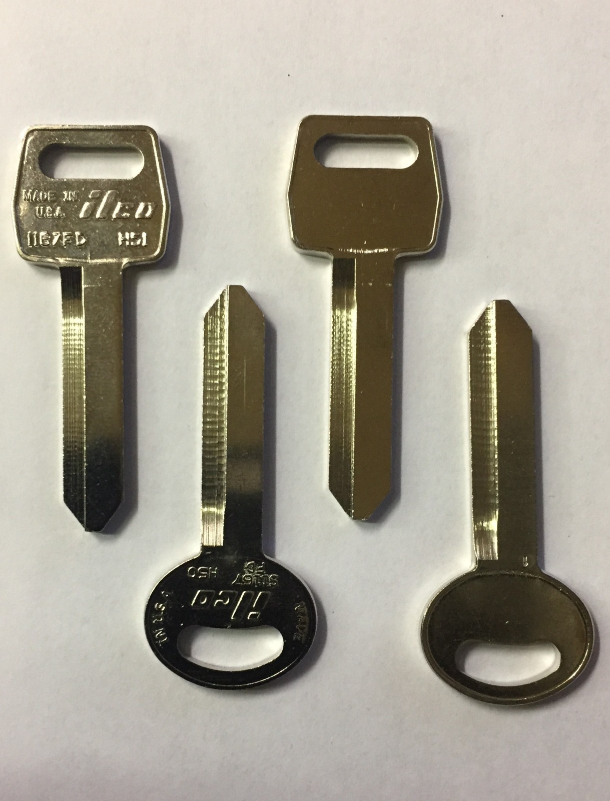 4 ILCO (FORD) Key Blanks S1167FD - (2)H50 & (2)H51 DOOR & TRUNK