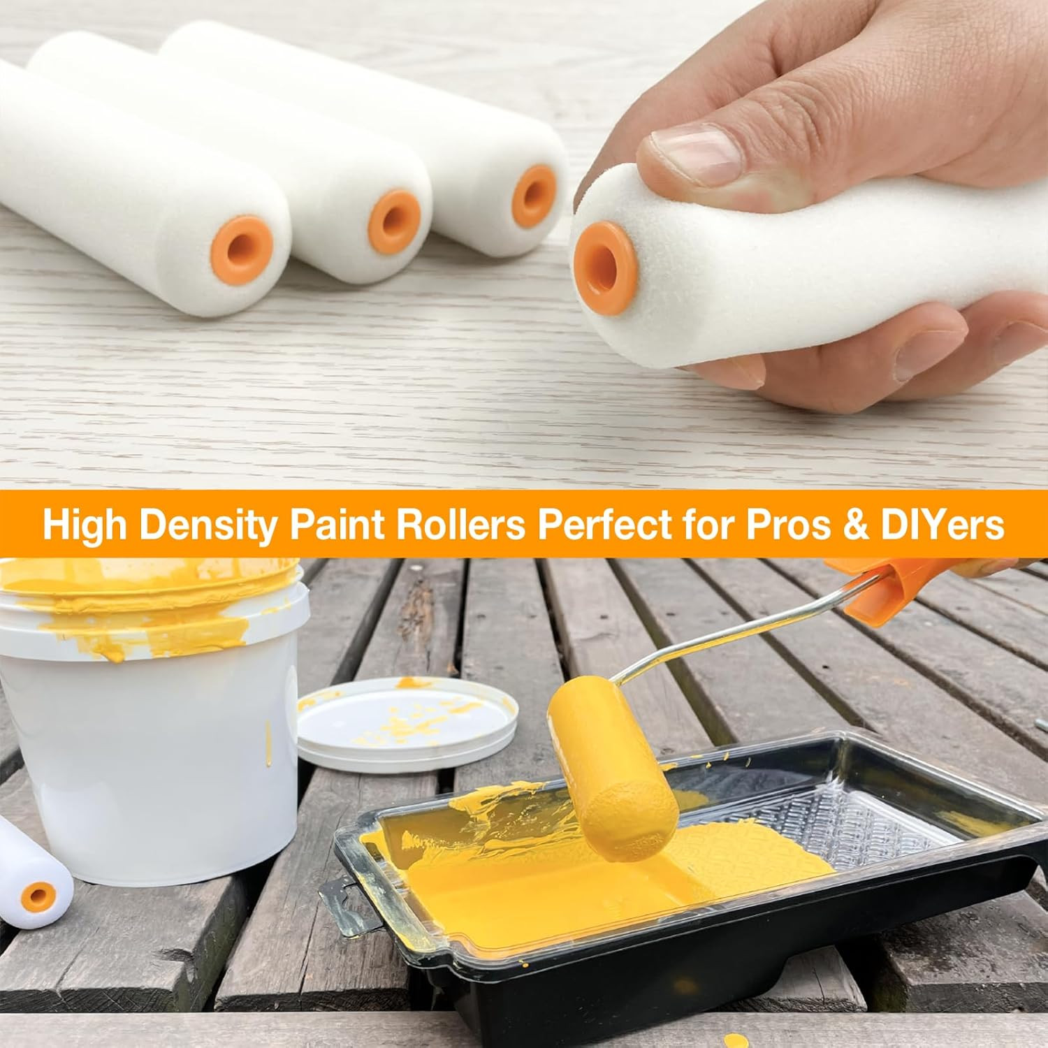 - Foam Paint Roller, 10 Pack, 4 Inch High Density Foam Roller, Mini Paint Roller