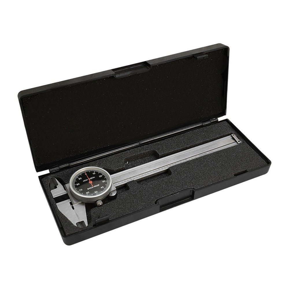 Black - 4 Way Dial Caliper 4" Stainless Steel Shock Proof 0.001"