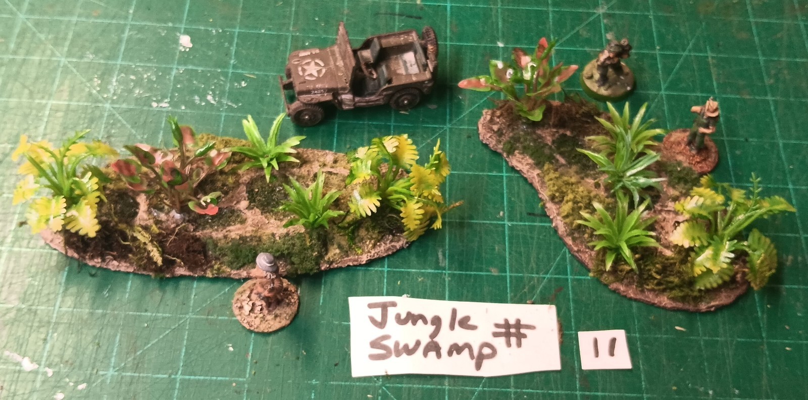 15mm 28mm FOW , Bolt action wargaming Large Jungle Swamp lot of 2 #11