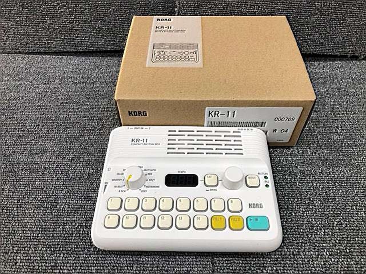 KORG KR-11 Compact Rhythm Box Machine w/ Box & AC Adapter Tested Working Japan