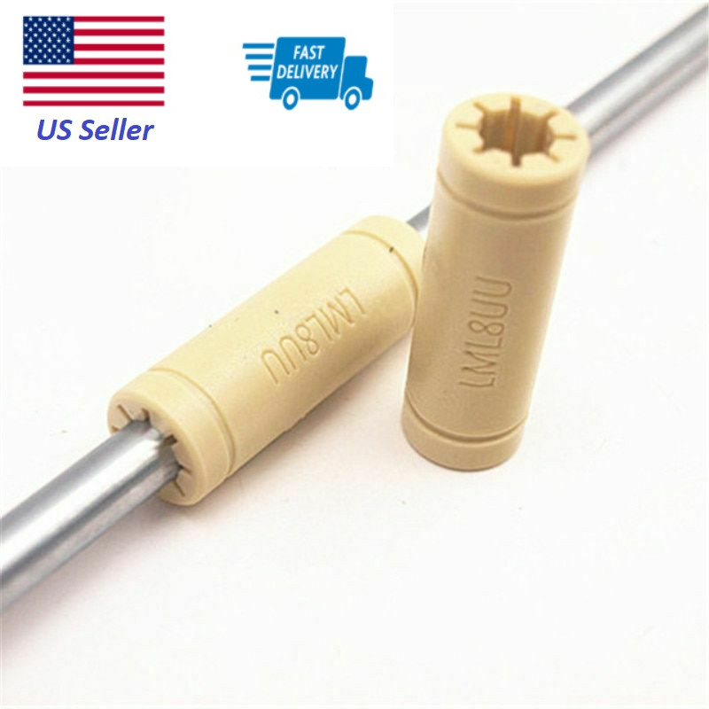 Solid Polymer Bearing Lm8uu Linear Bushing Lm8luu 8mm Mendel Diy Cnc Motion
