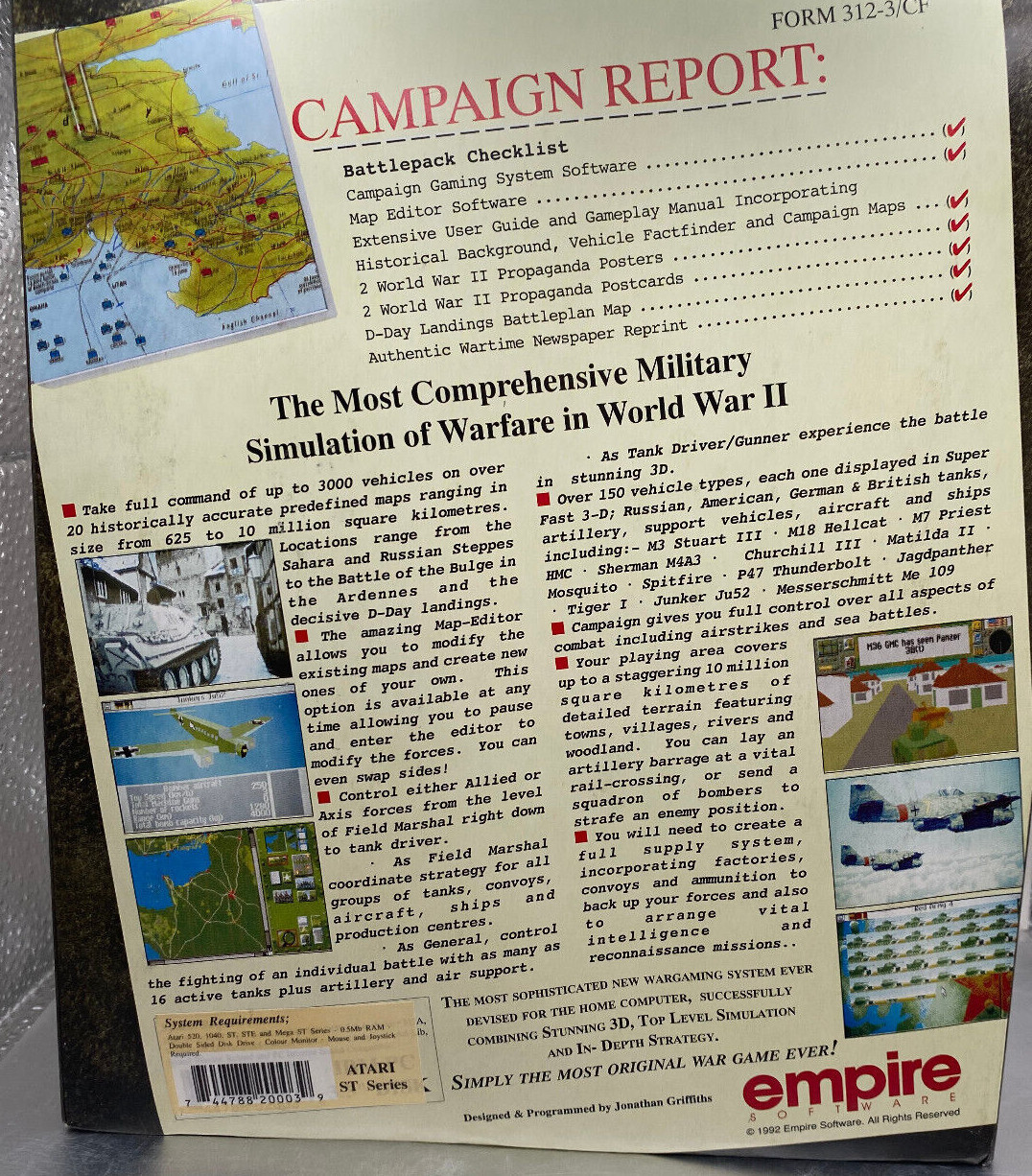 Campaign Atari 1040/520 ST NEW Disk by Empire