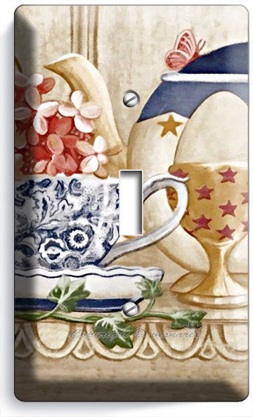 RUSTIC COUNTRY KITCHEN PANTRY DISHES SINGLE LIGHT SWITCH WALL PLATE COVER DECOR