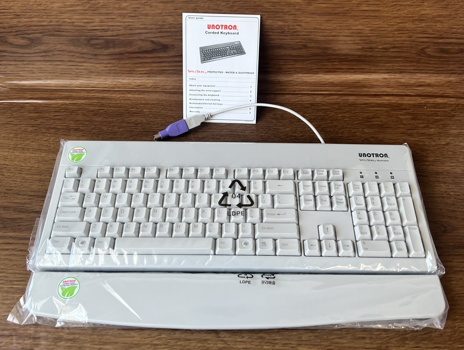 Unotron Corded Computer Keyboard Only Spill Seal Model S6000K