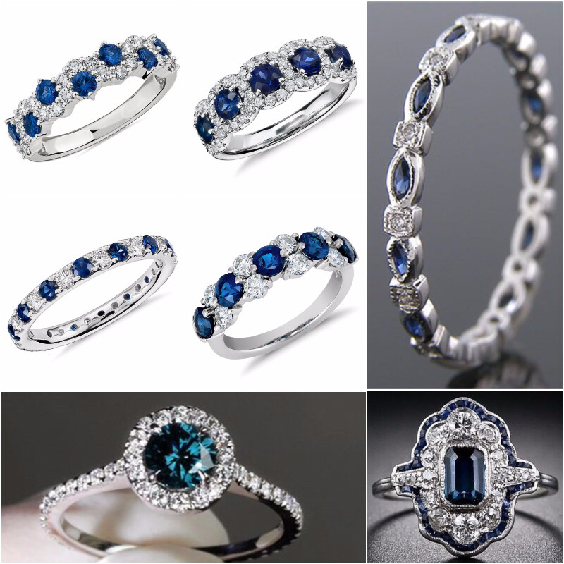 Fashion Jewelry 925 Silver Plated Rings Cubic Zircon Women Wedding Gifts Sz 6-10