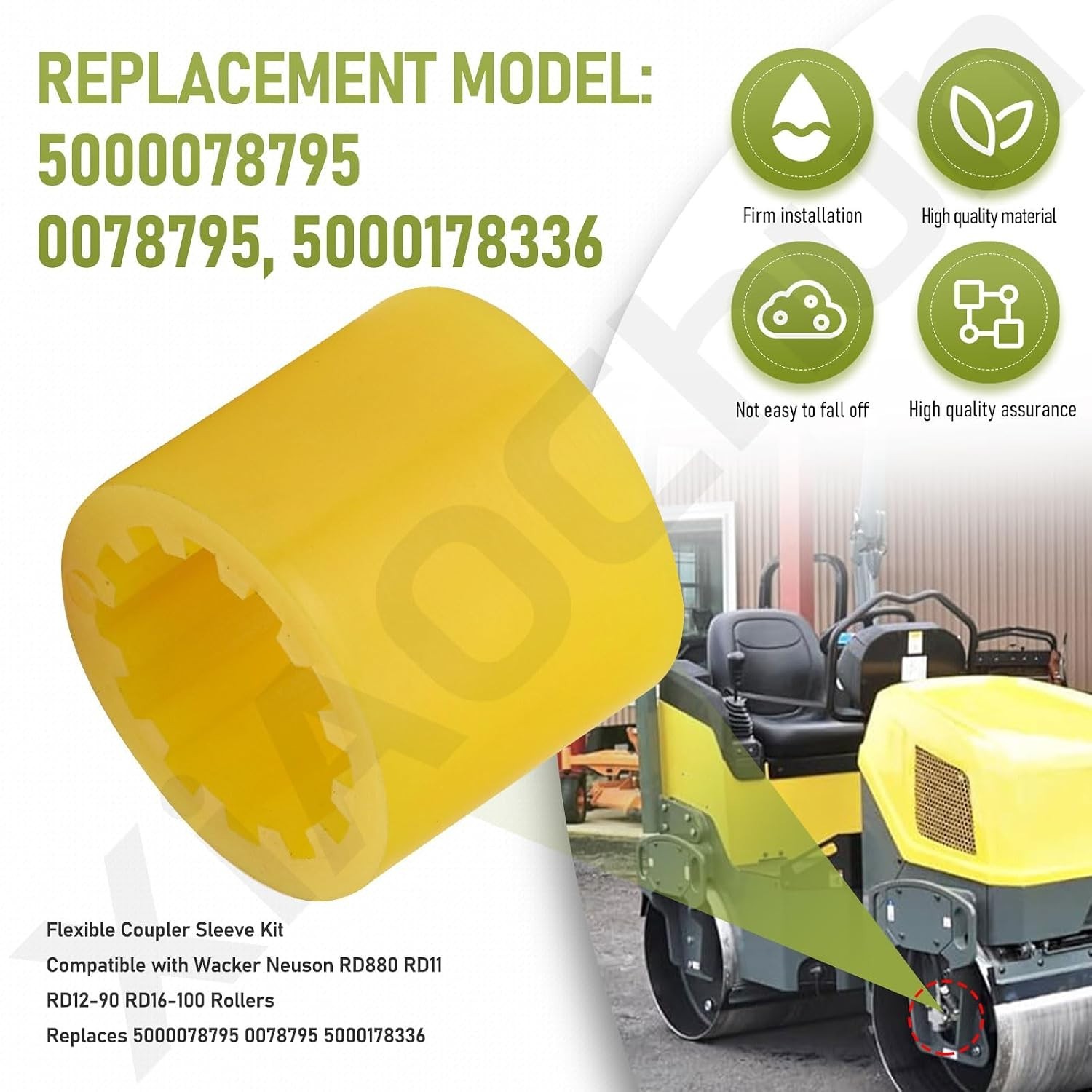 Compatible with Wacker Neuson RD880 RD11 RD12-90 RD16-100 Rollers, Replaces
