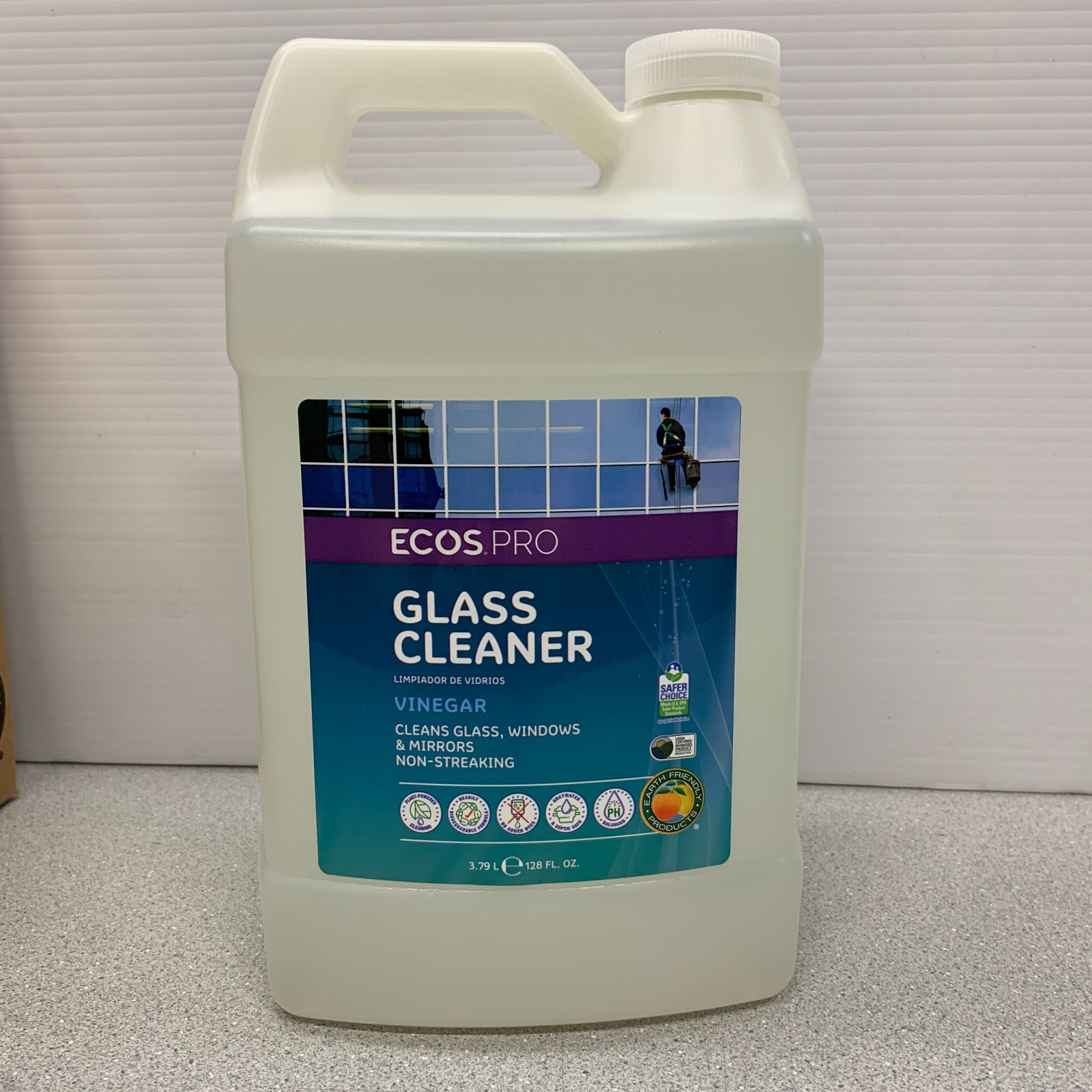 ECOS PRO Case of 4 - 1 Gallon Bottle Jugs Glass Cleaner  Vinegar Plant Based NEW