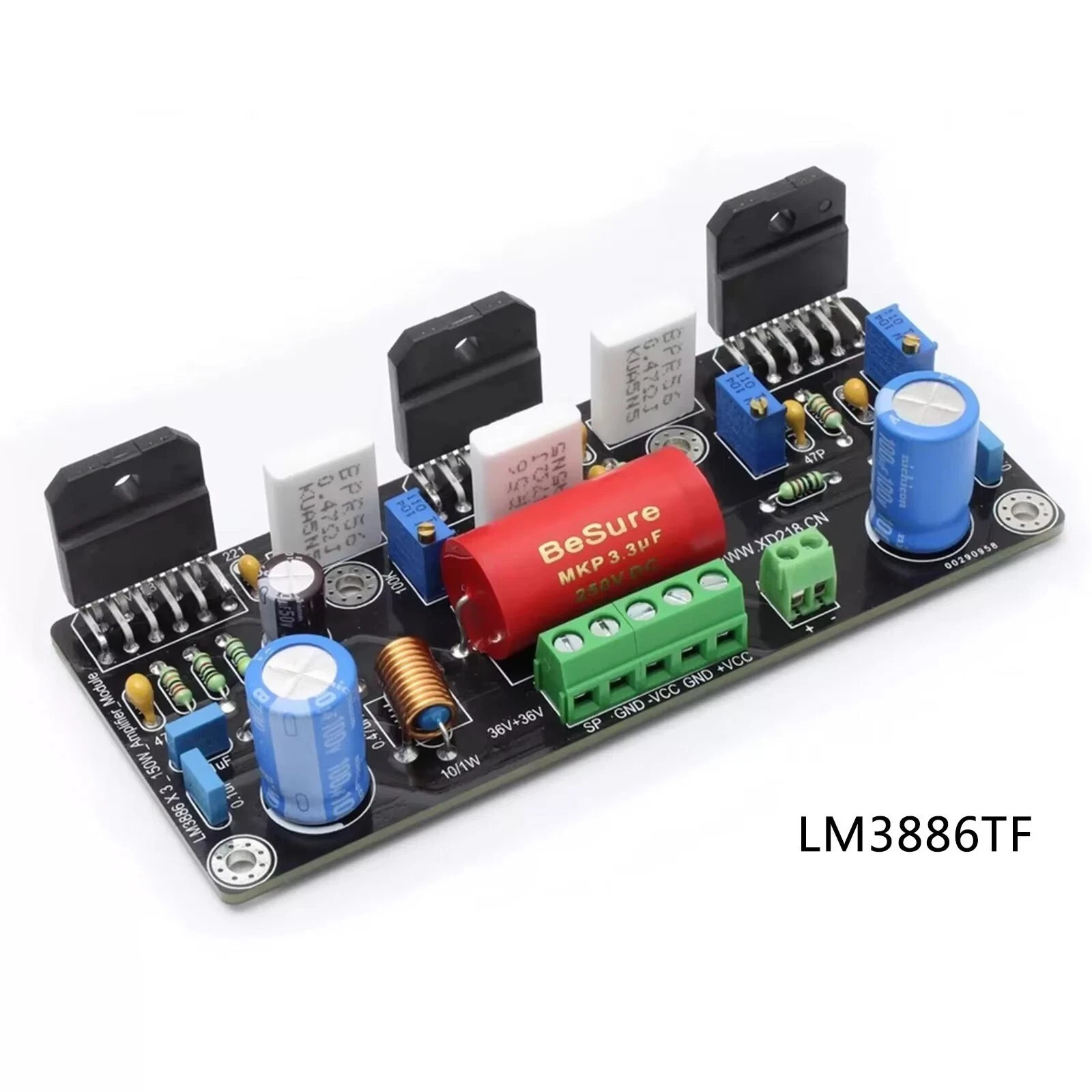1pc LM3886 X3 Parallel 150W Pure DC Mono Amplifier Board Assembled