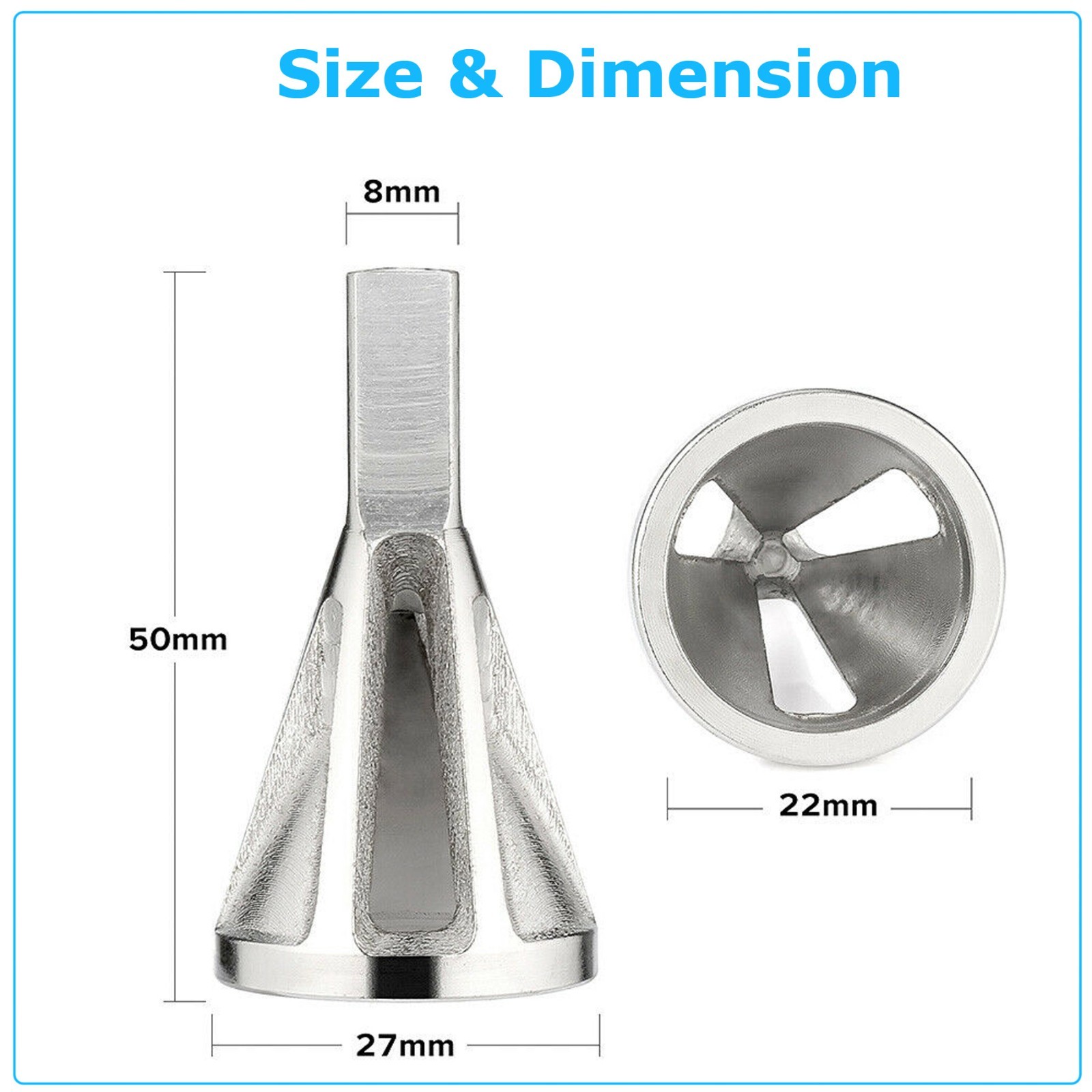 Deburring External Chamfer Tool Hex Shank Bolt Thread Repair Fit 1/2"- 1-3/8"