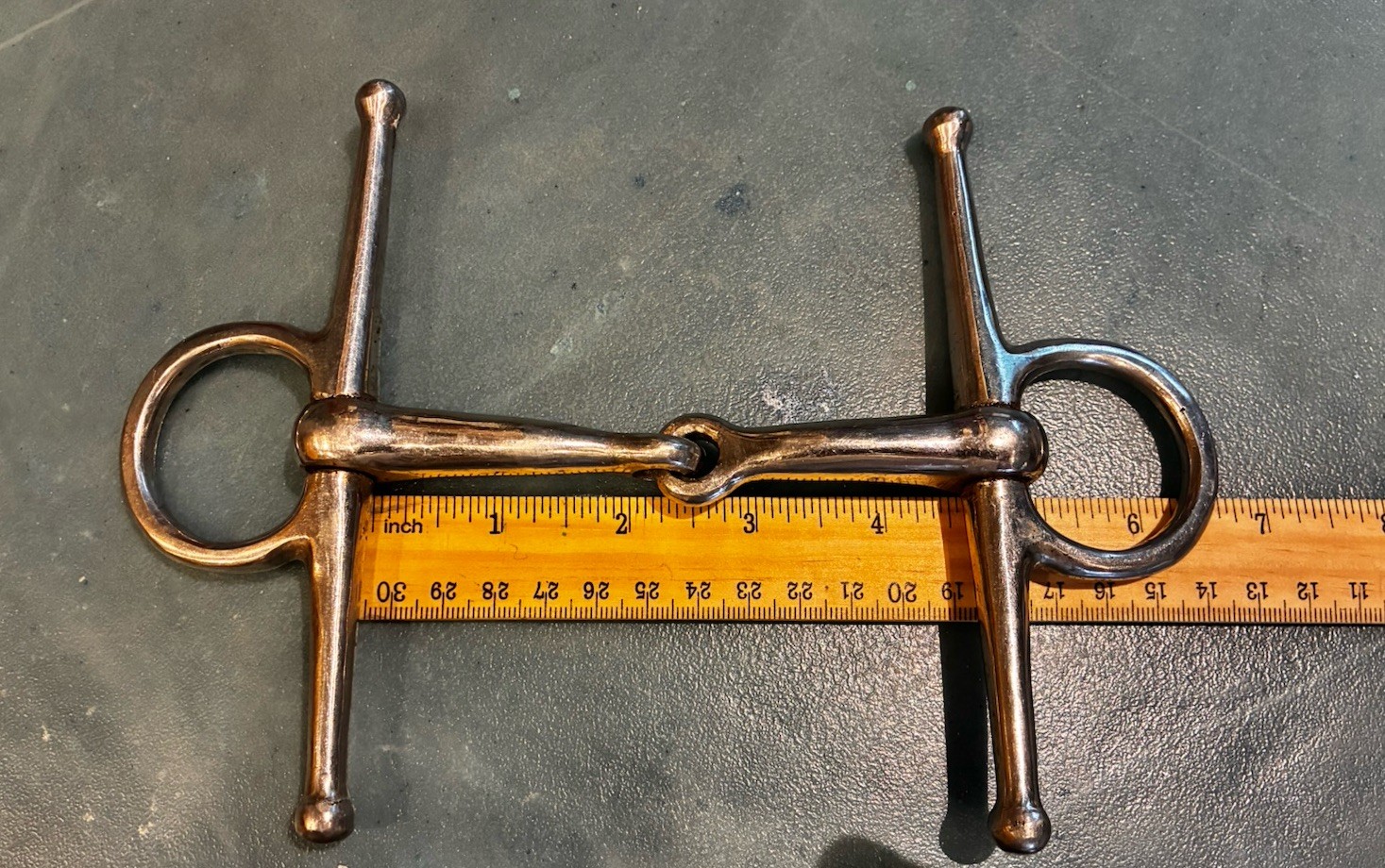 Full Cheek Snaffle two piece 4.5”  (4 1/2) Inch Mouth Used English Bit
